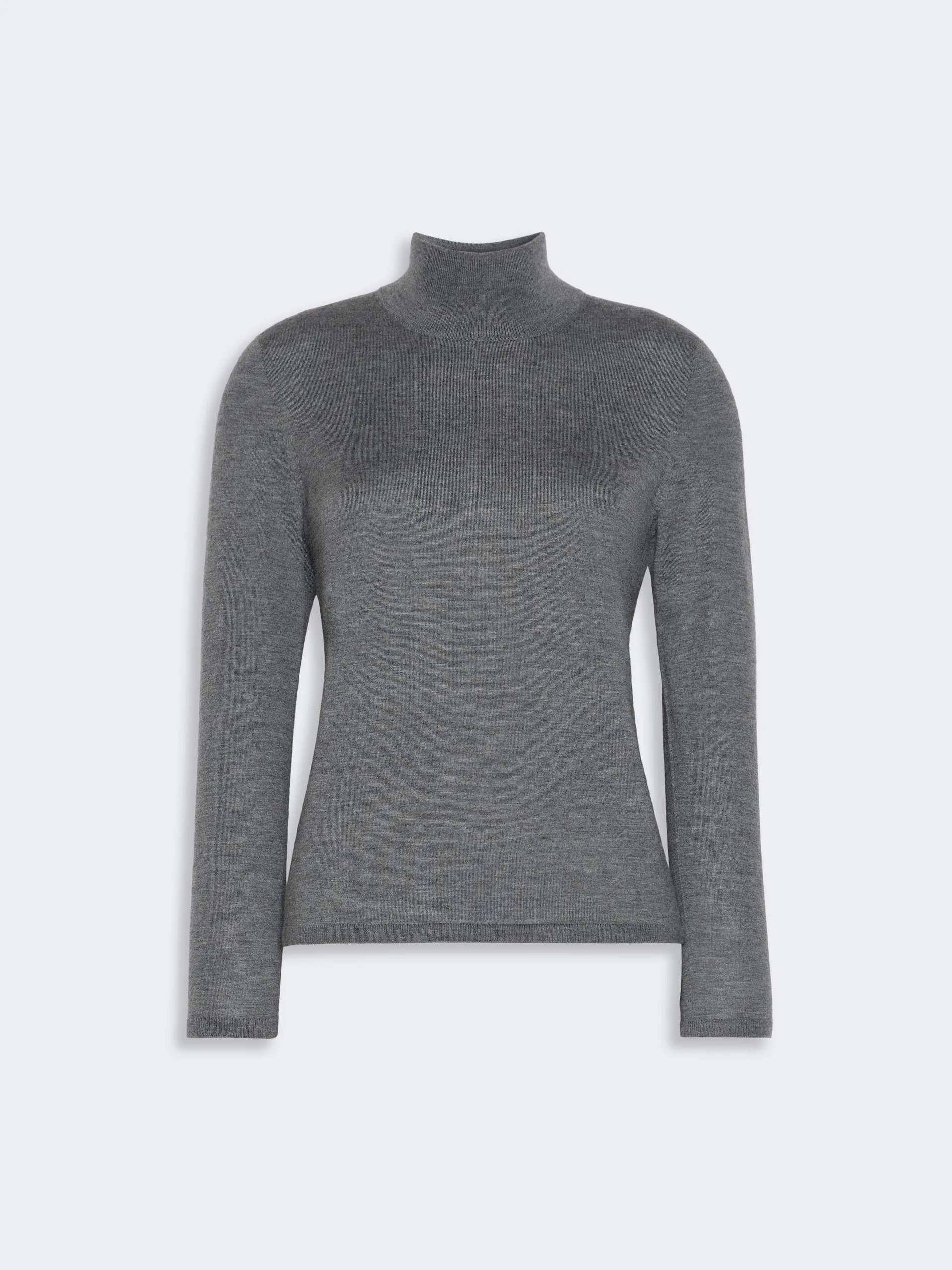 GATTO Cashmere yarn polo-neck sweater - MEDIUM GREY - 1