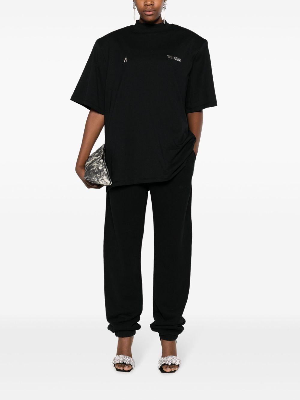 Penny logo-embossed cotton track pants - 2