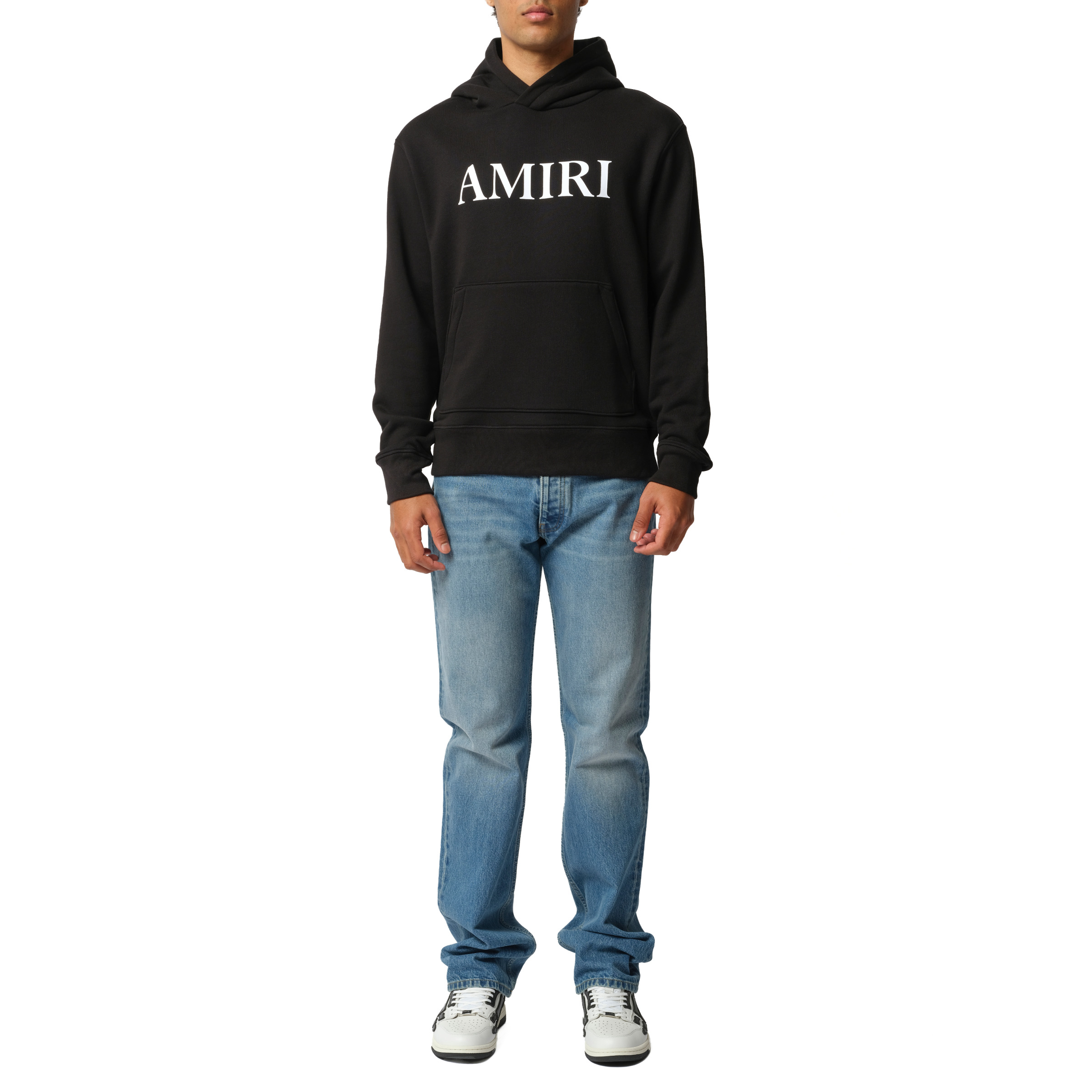 Amiri Core Logo Hoodie in Black/White - 4