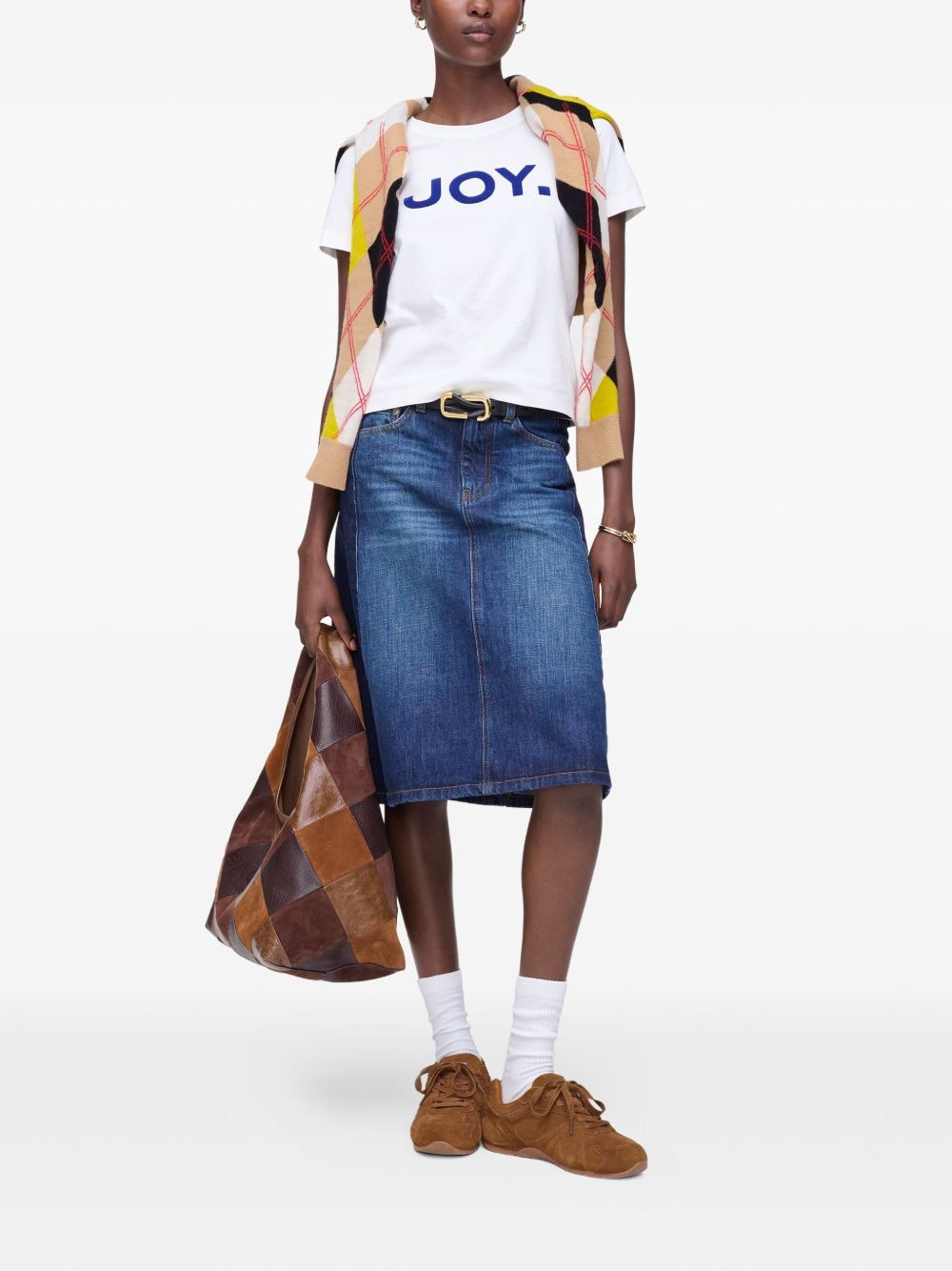 Joy velvet-logo T-shirt - 2