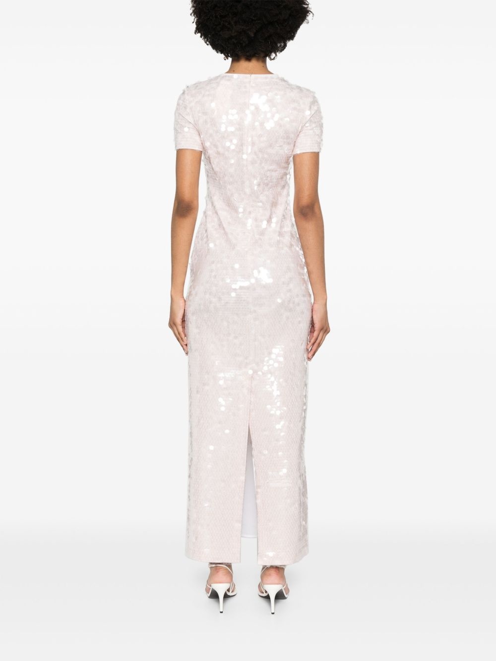 sequinned midi dress - 4