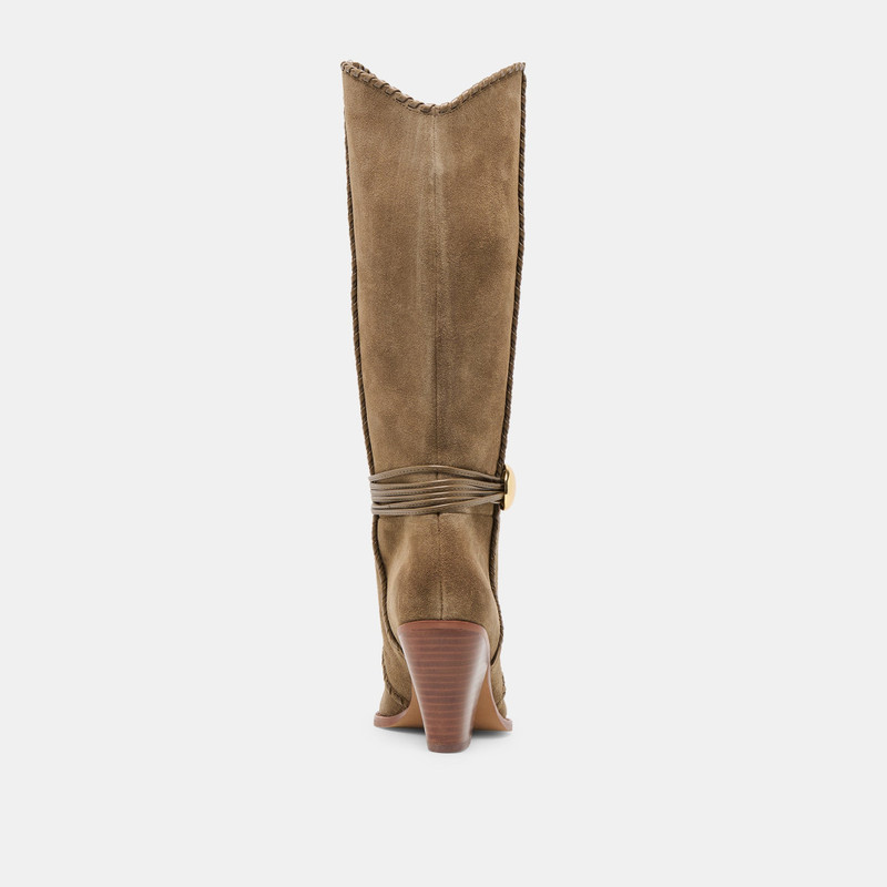 JODY BOOTS OLIVE SUEDE 8
