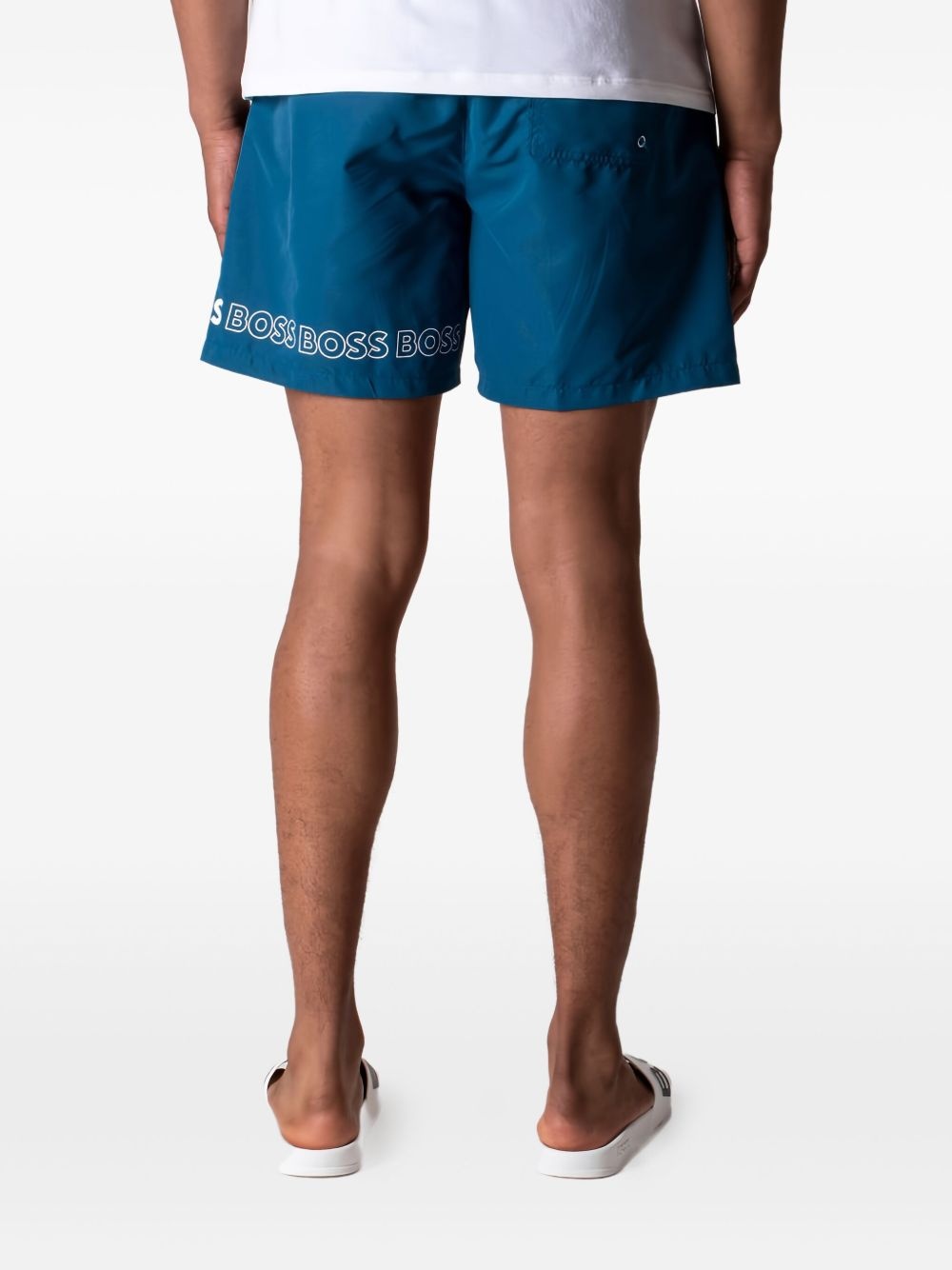 logo-print swim shorts - 4