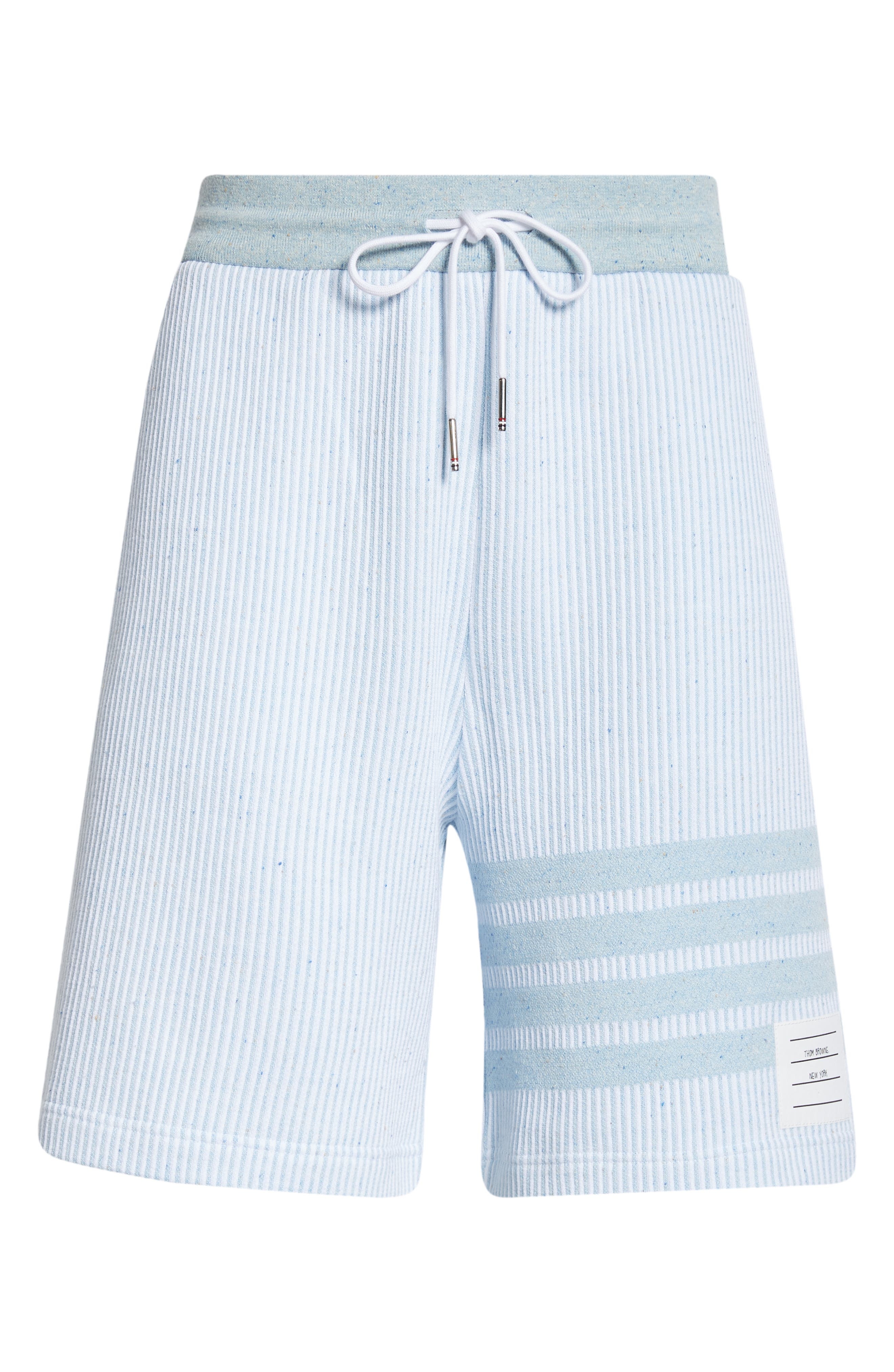 4-Bar Stripe Cotton & Silk Knit Shorts - 5
