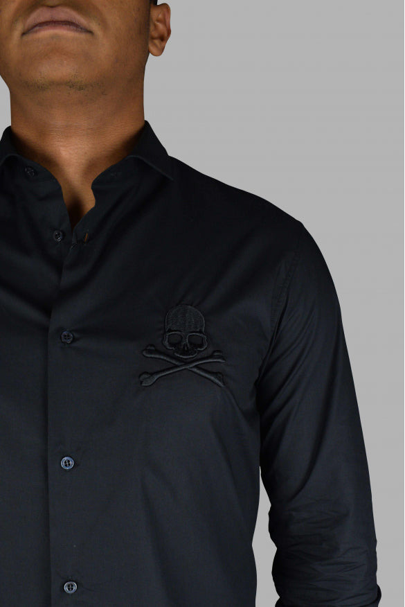 Philipp Plein Men Diamond Cut Ls Skull Shirt - 3