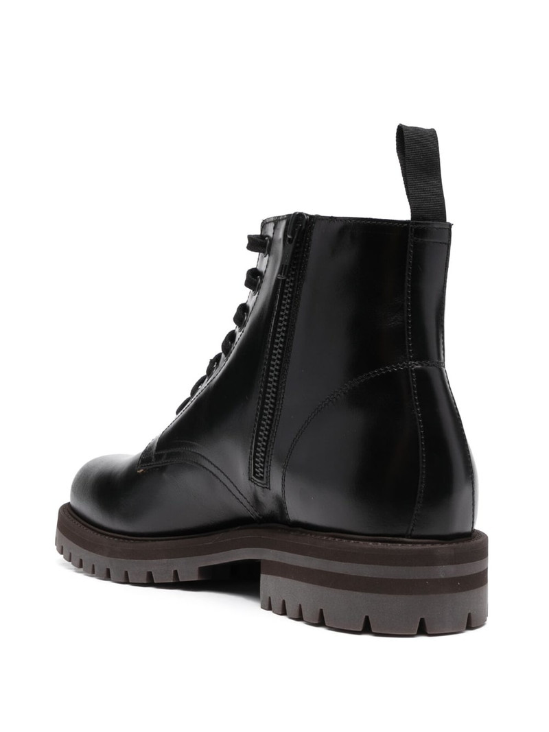 number-motif combat boots 3