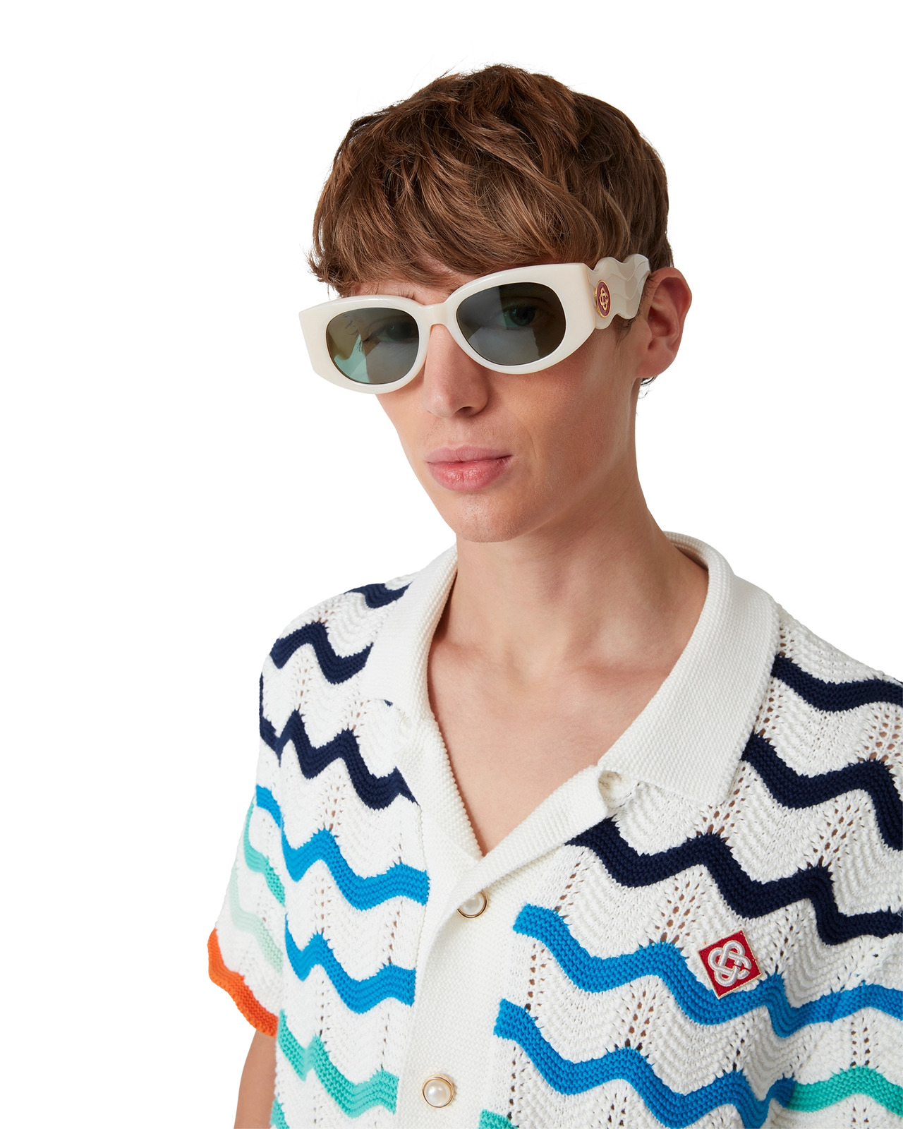 Cream The Memphis Sunglasses | Casablanca Paris - 5