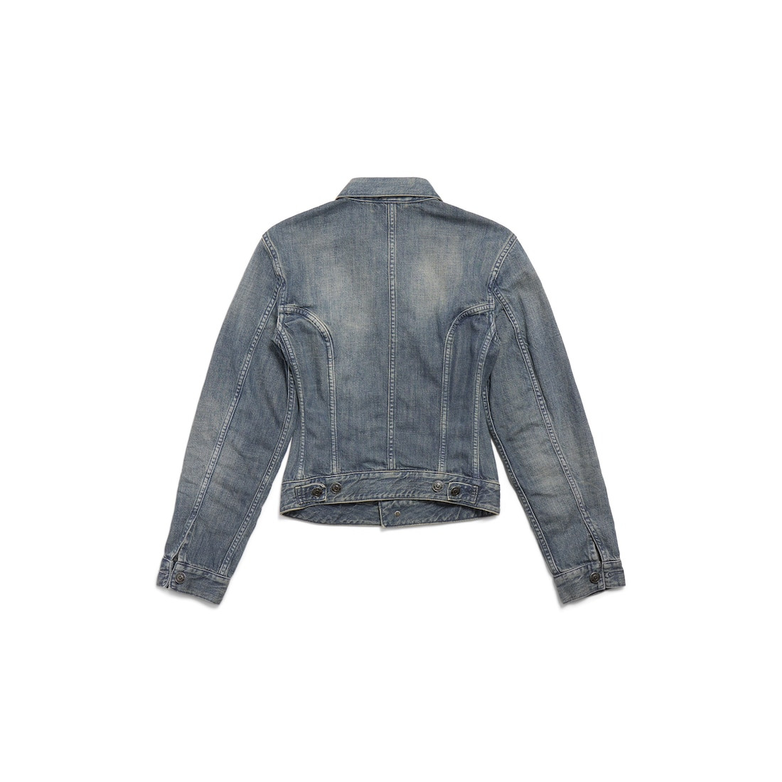 Women's Corseted Denim Jacket in Blue - 6