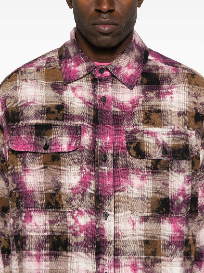 Curved-logo Check Shirt 3