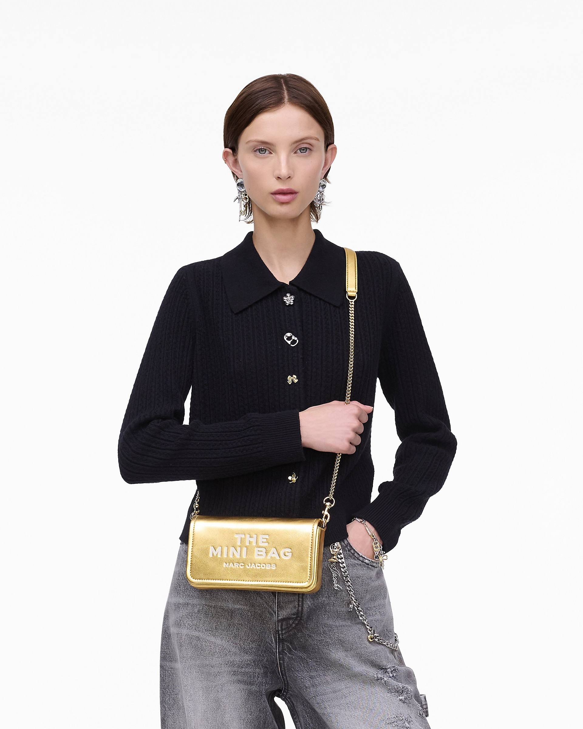 THE METALLIC LEATHER CHAIN MINI BAG - 2
