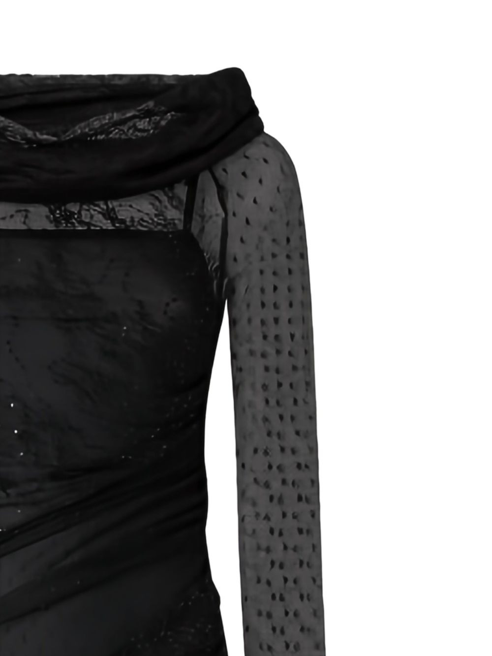lace-detail cowl-neck maxi dress - 2
