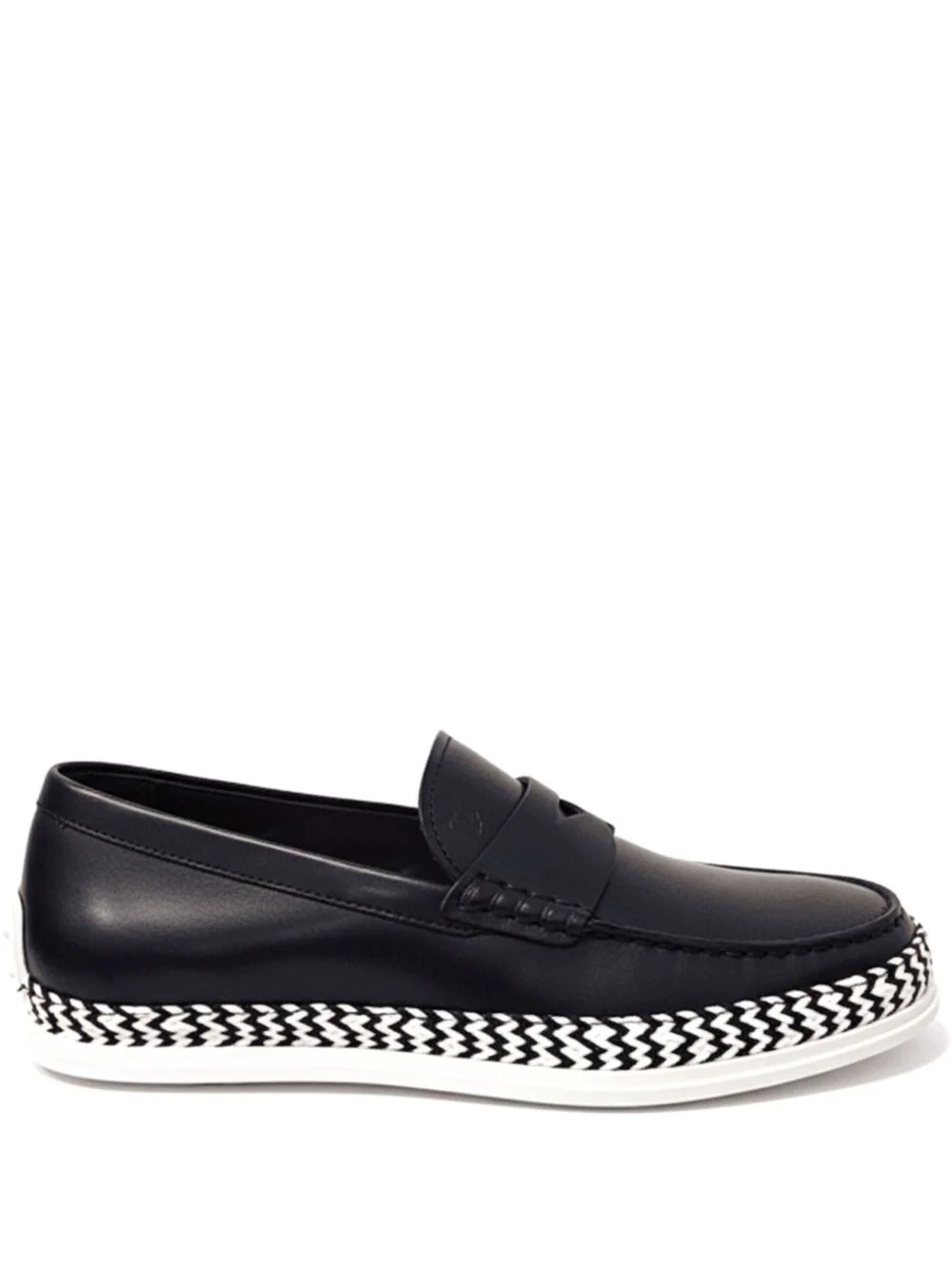 woven-trim loafers - 1