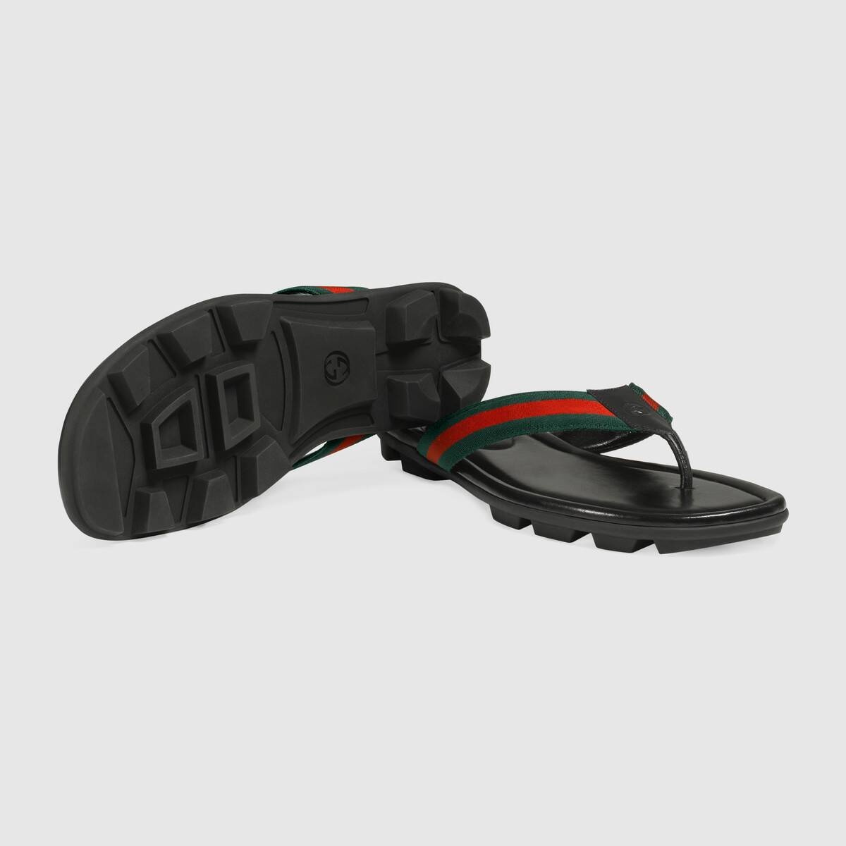 Web and leather thong sandal - 5