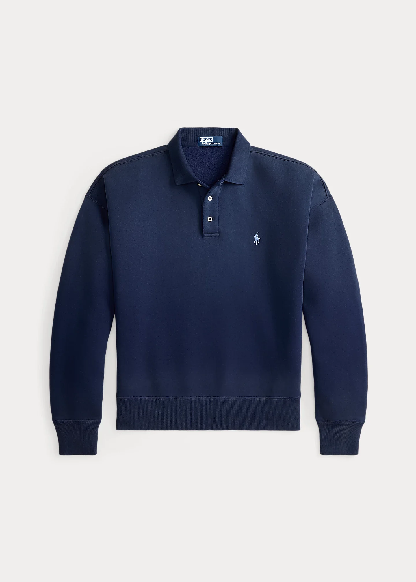 Vintage Fit Polo-Collar Sweatshirt - 1