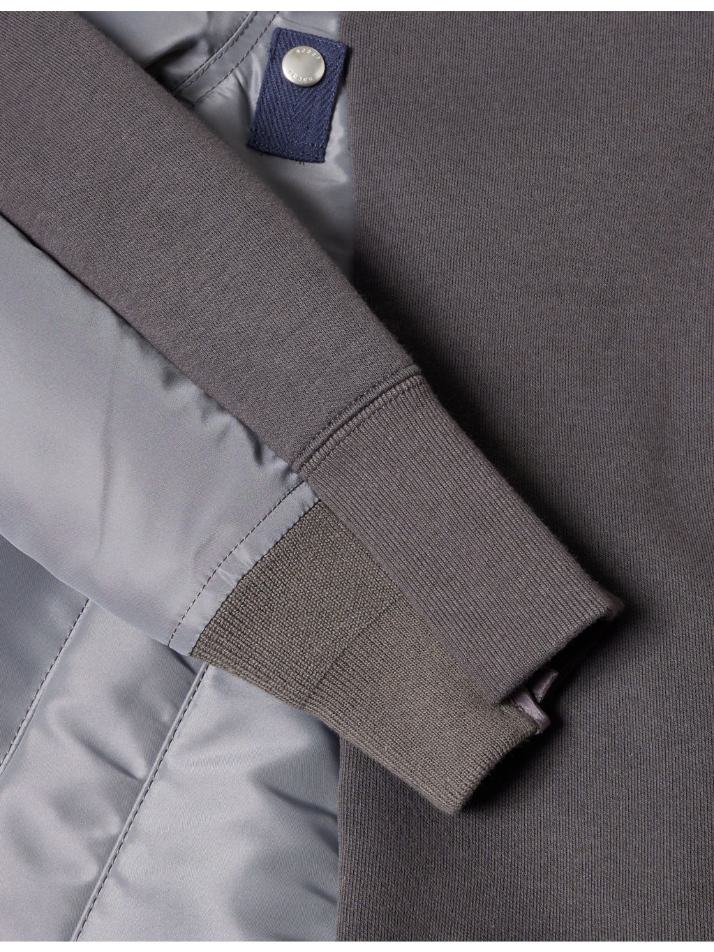 Contrast-Panel Woven Hoody - 6