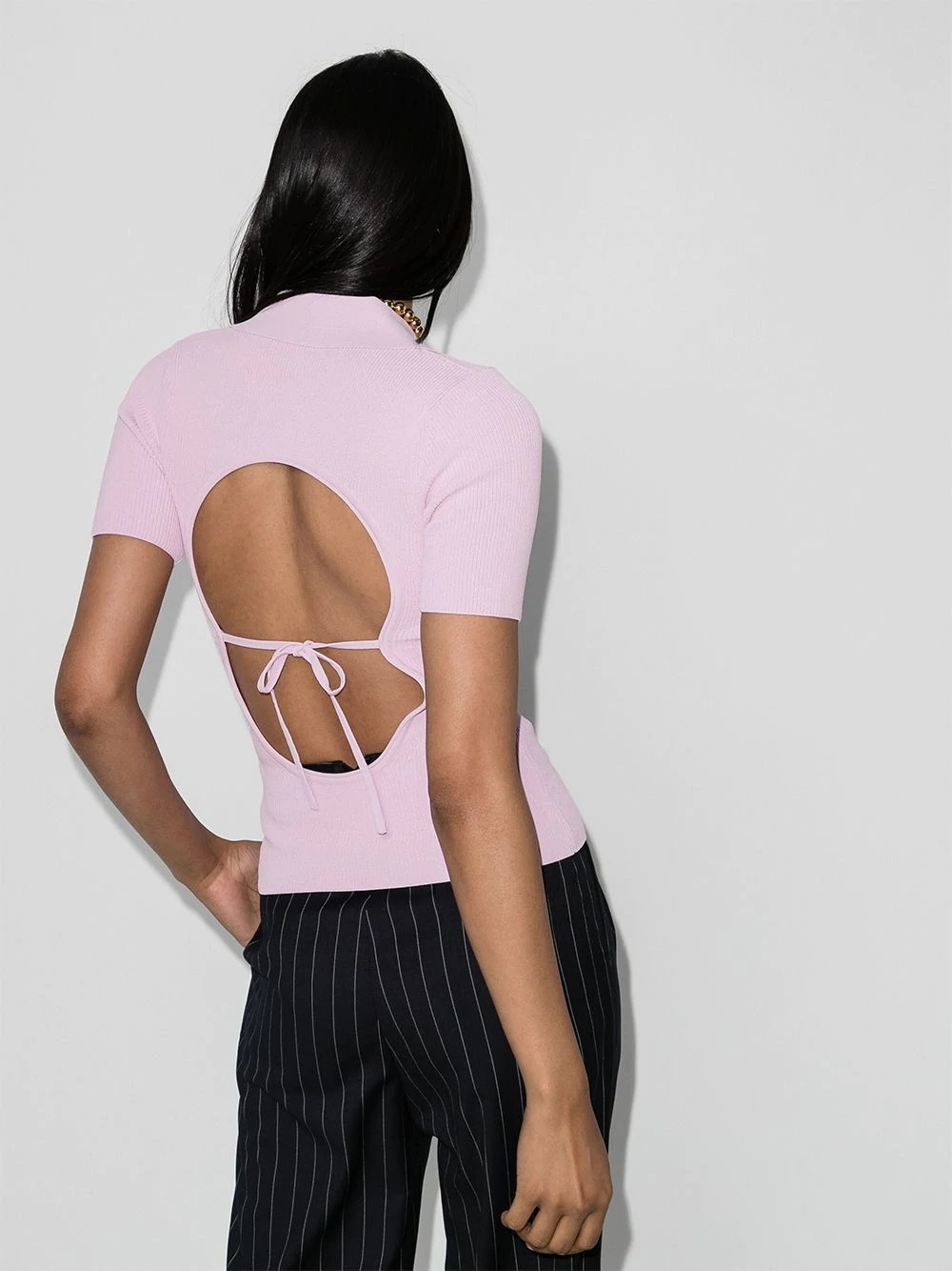 open-back polo top - 3