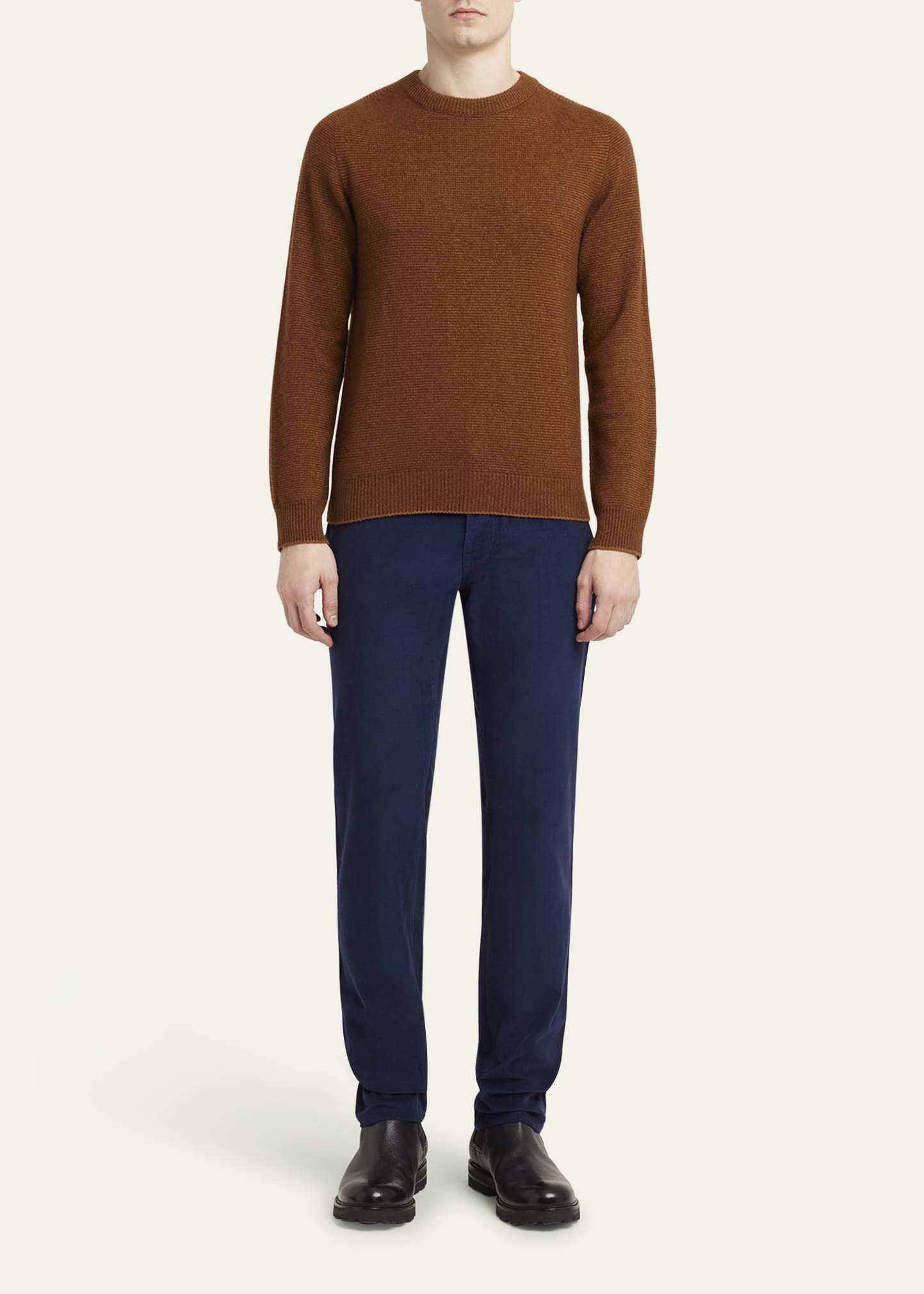 Men's Micro-Corduroy Slim Five-Pocket Pants - 2