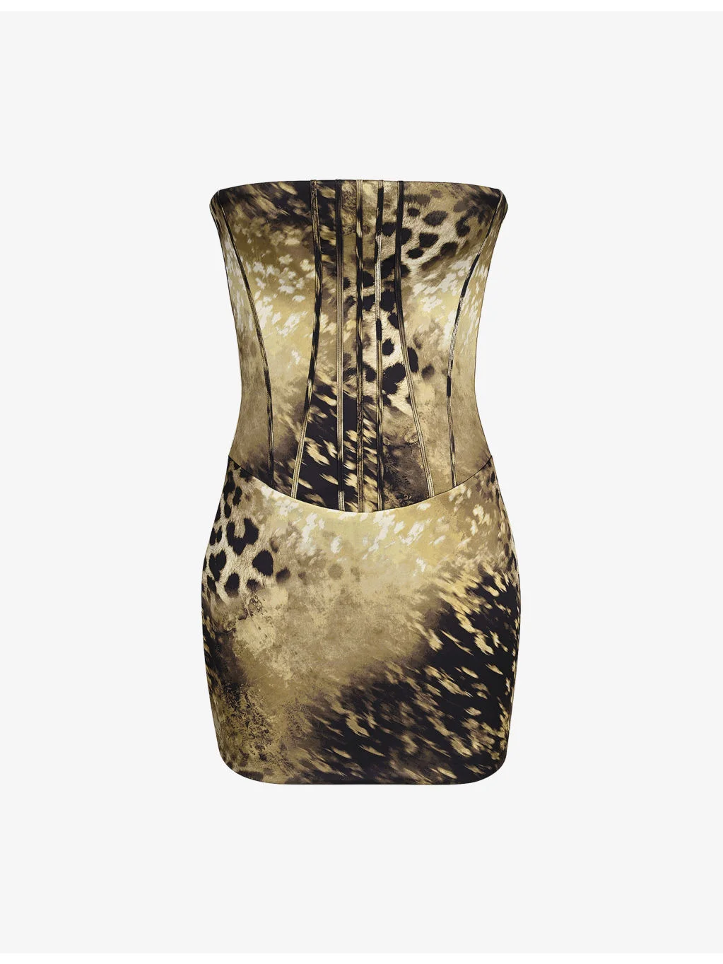 Laila Leopard-Print Satin Mini Dress - 1
