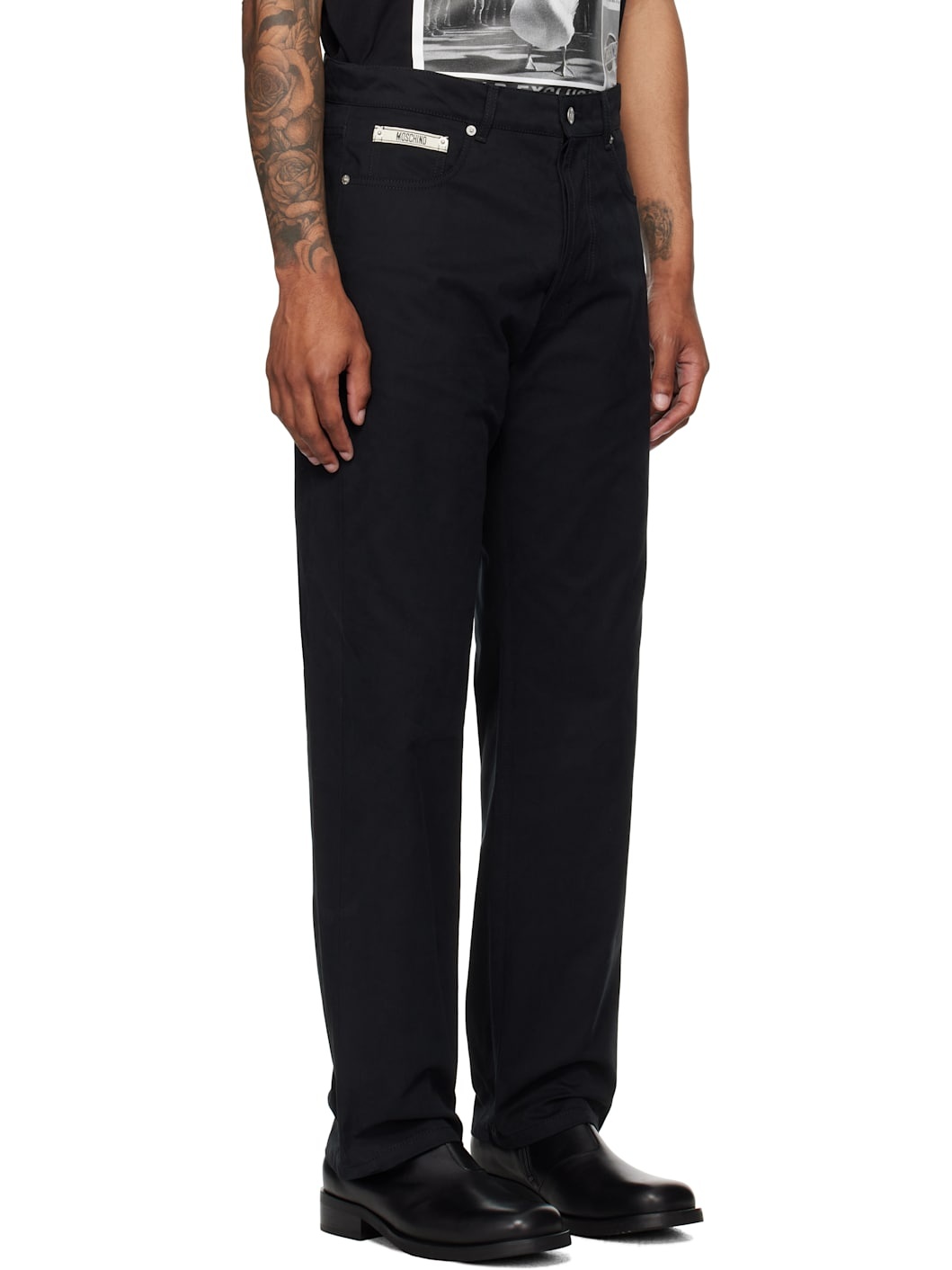 Black Moschino Tape Jeans - 2