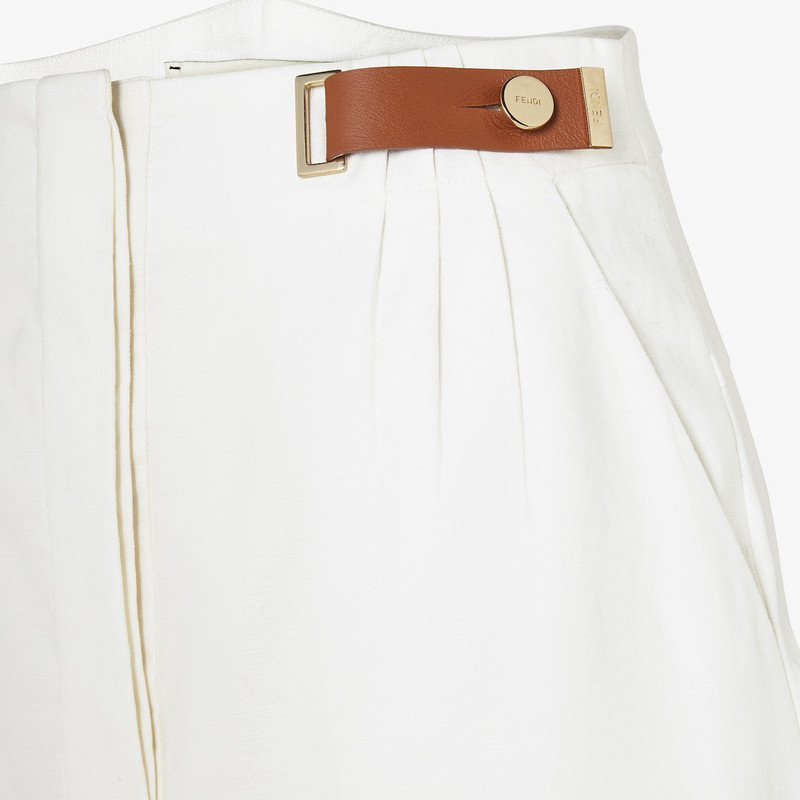 Skirt White linen and cotton skirt 3