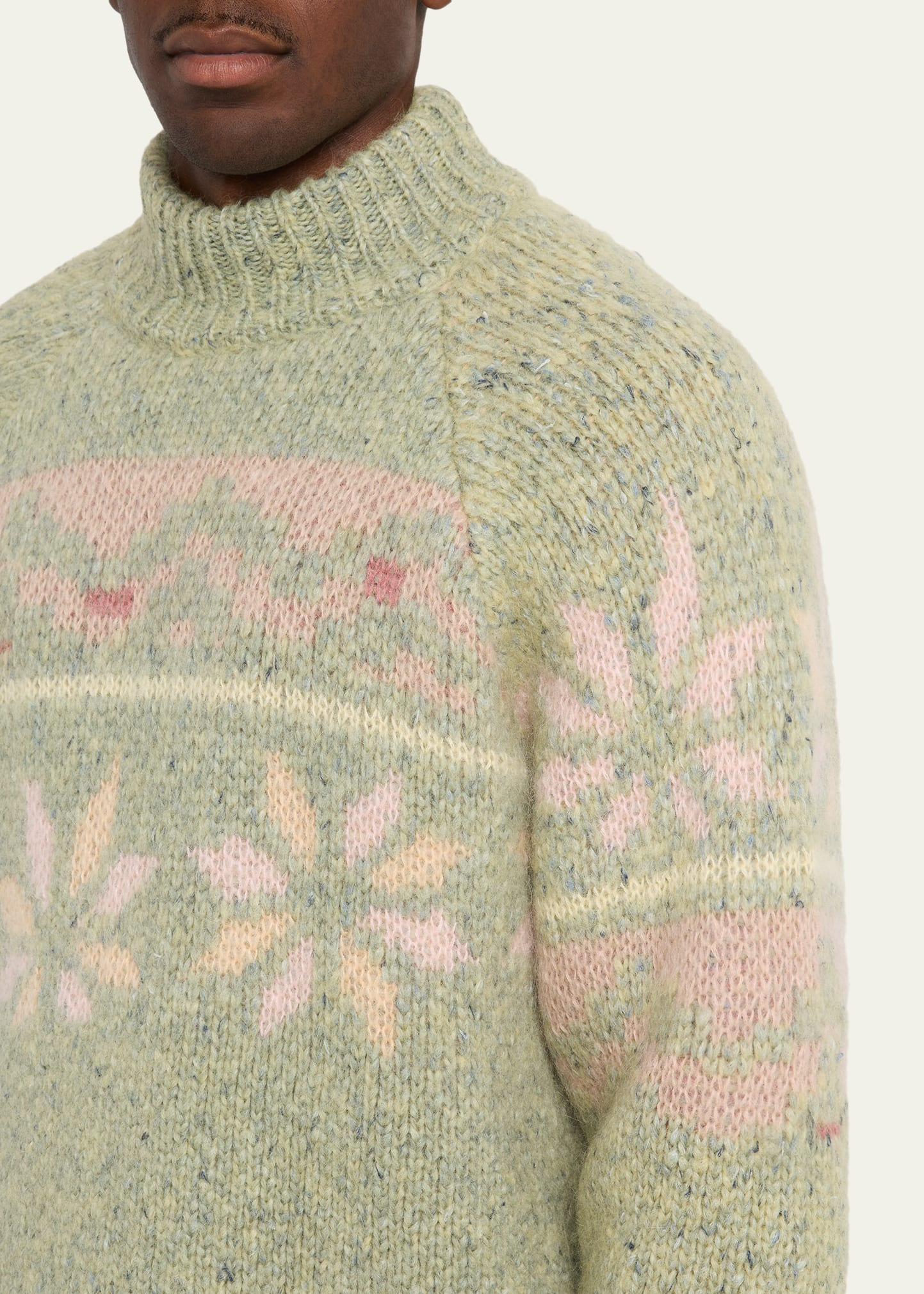 Men's Drunk Alpaca Wool Crewneck Sweater - 5