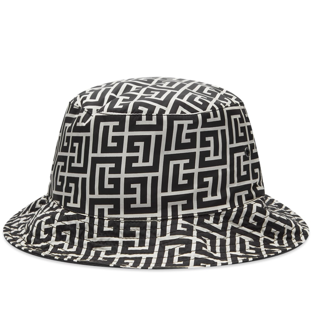 Balmain Monogram Nylon Bucket Hat - 1