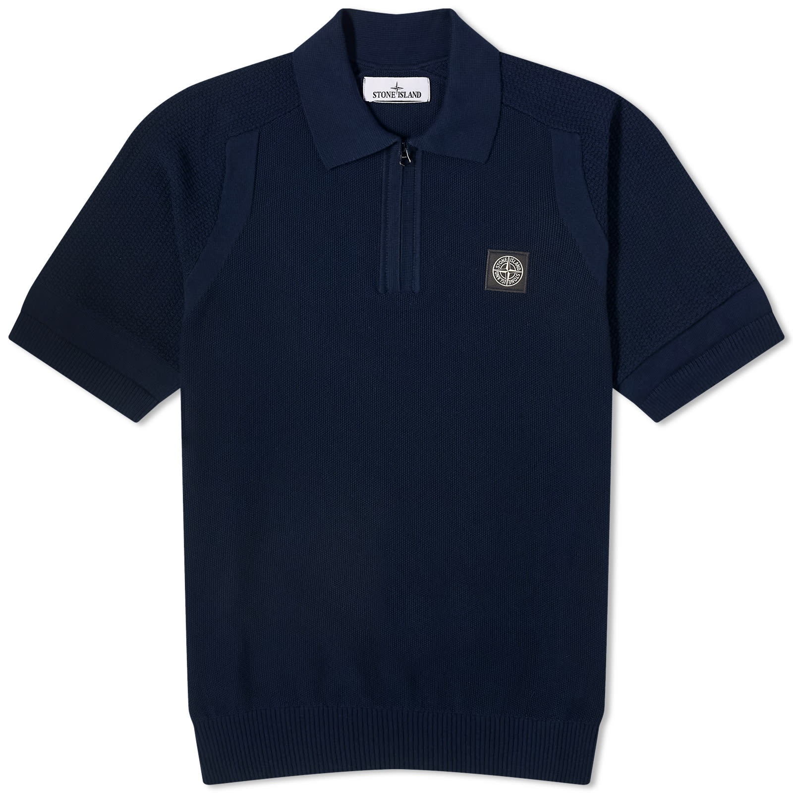 Stone Island Soft Cotton Patch Knitted Polo Shirt - 1