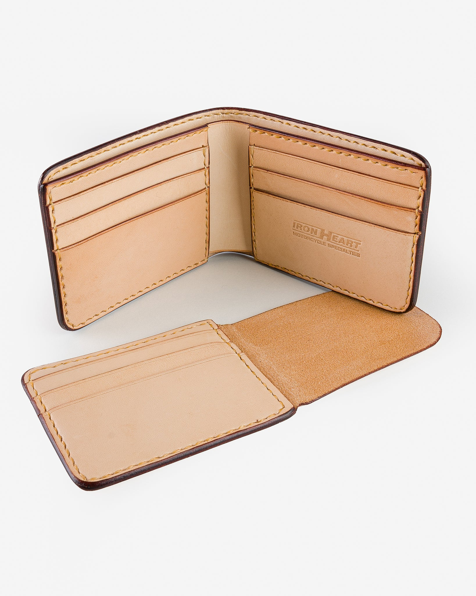 IHG-071-NAT Slimline Small Shell Cordovan Wallet - Natural - 5