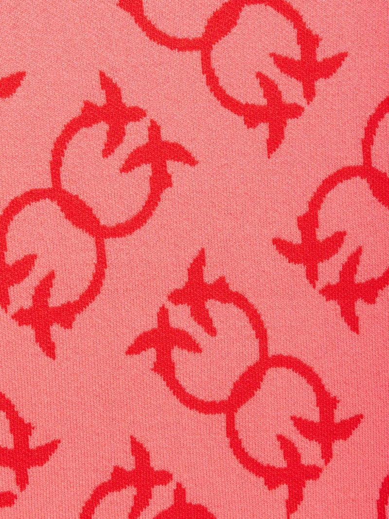 PINKO Love Birds-jacquard scarf outlook