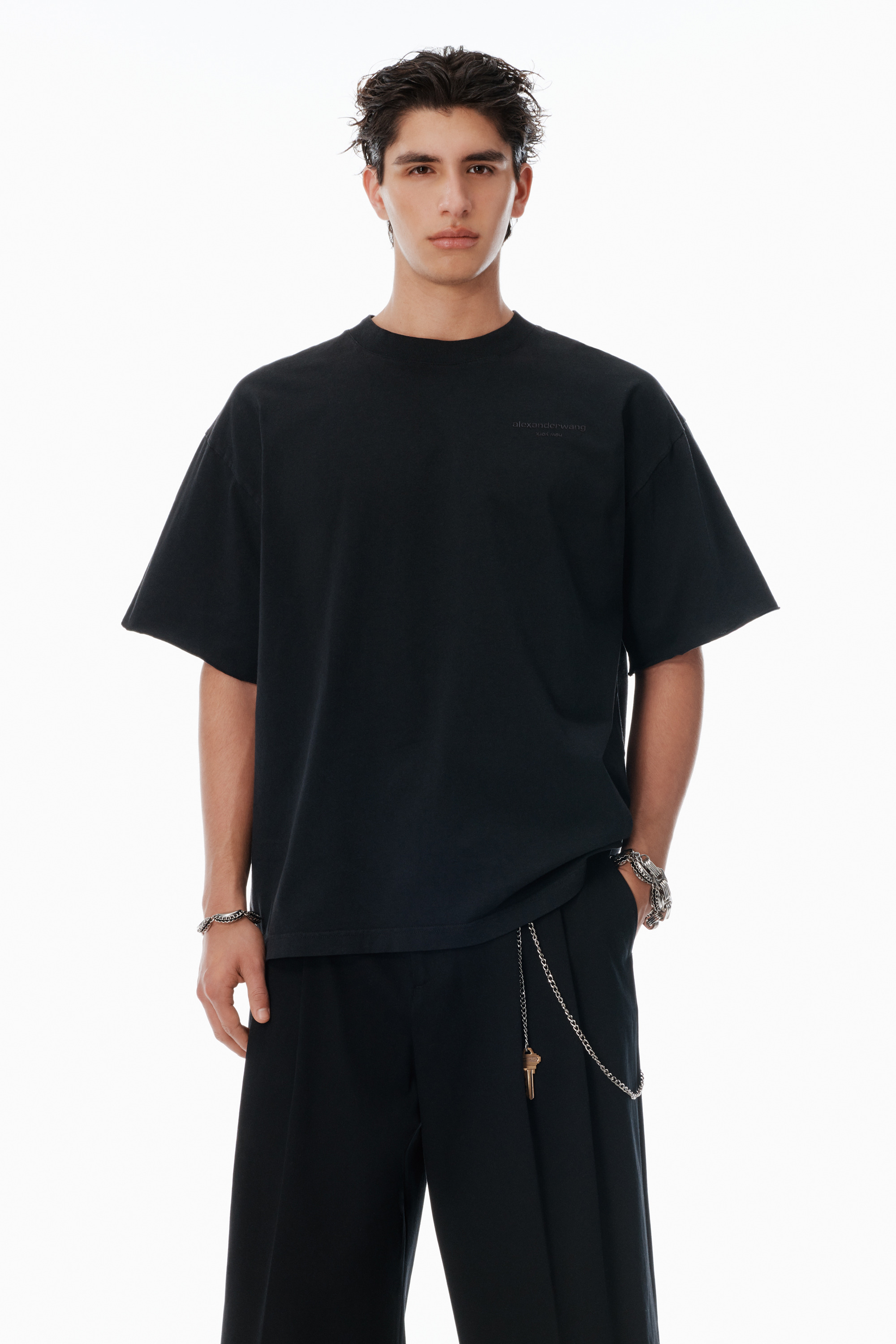 Black Cotton Logo T-Shirt - 2