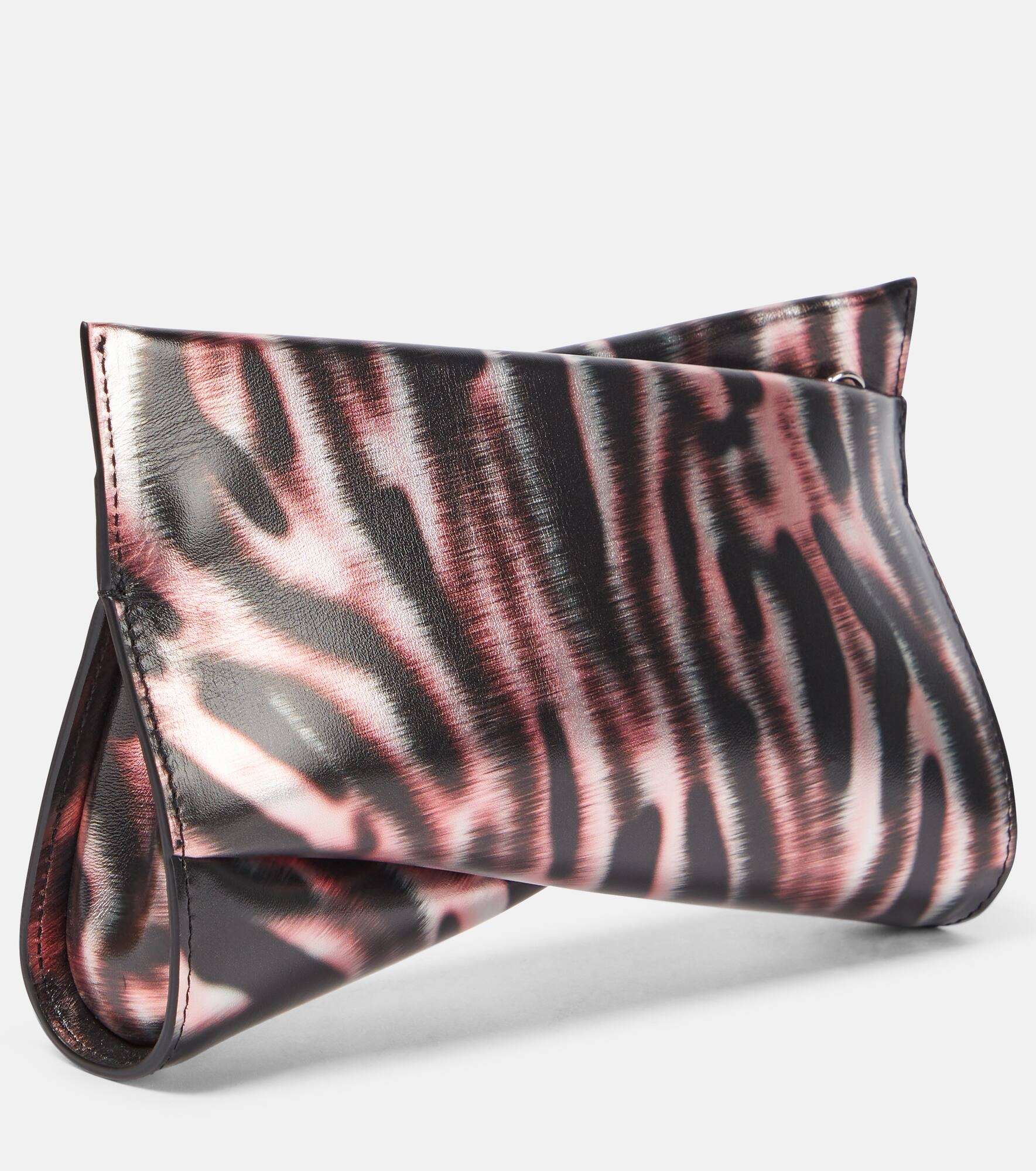 Loubitwist Small leather clutch - 4