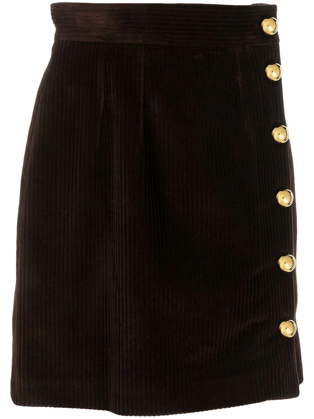 buttoned corduroy skirt - 1