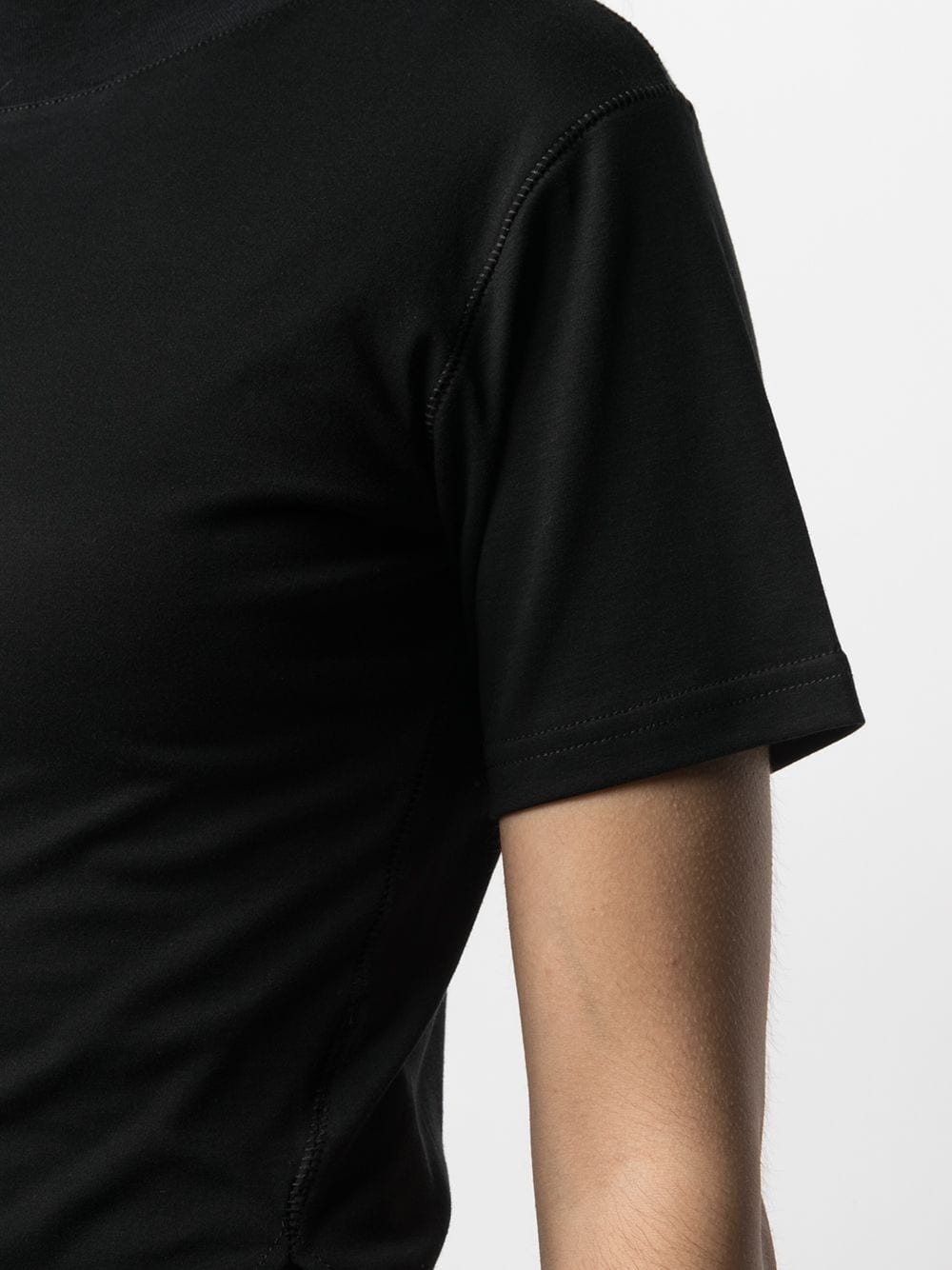 side-slit cotton T-shirt - 5
