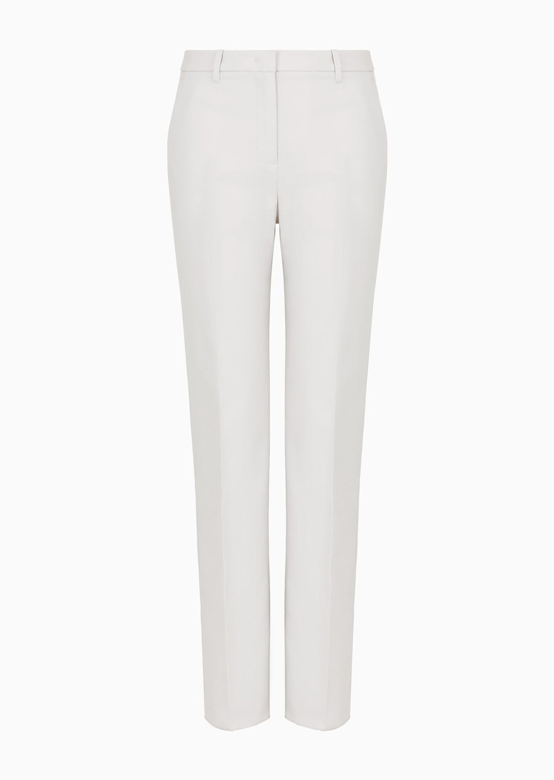 Couture cotton-blend slim-fit trousers 1