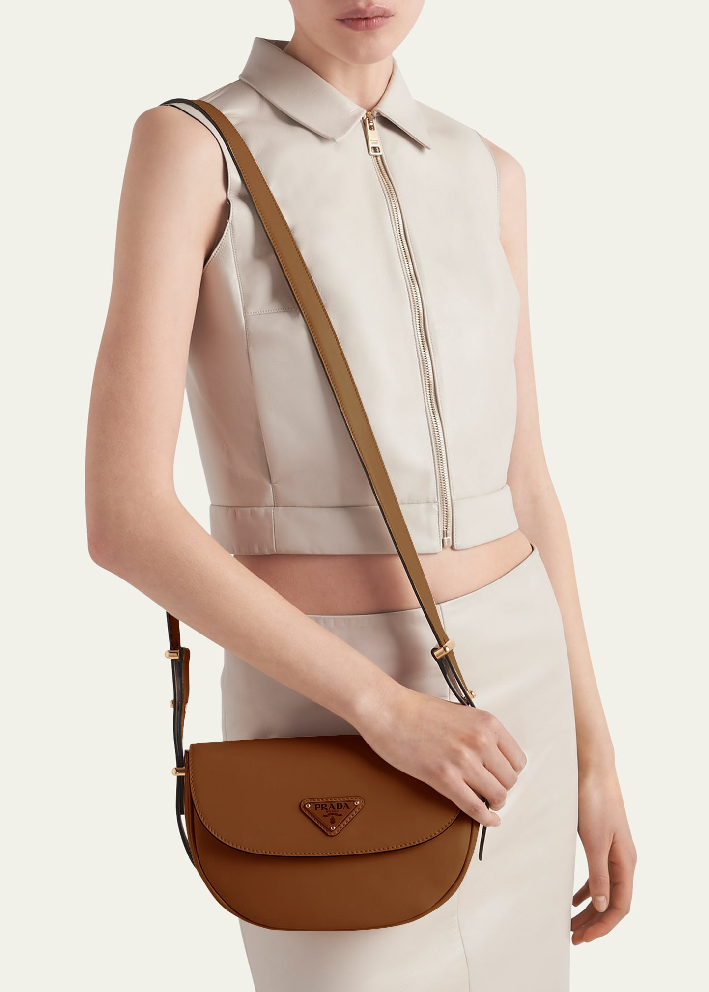 Flap Leather Crossbody Bag - 2