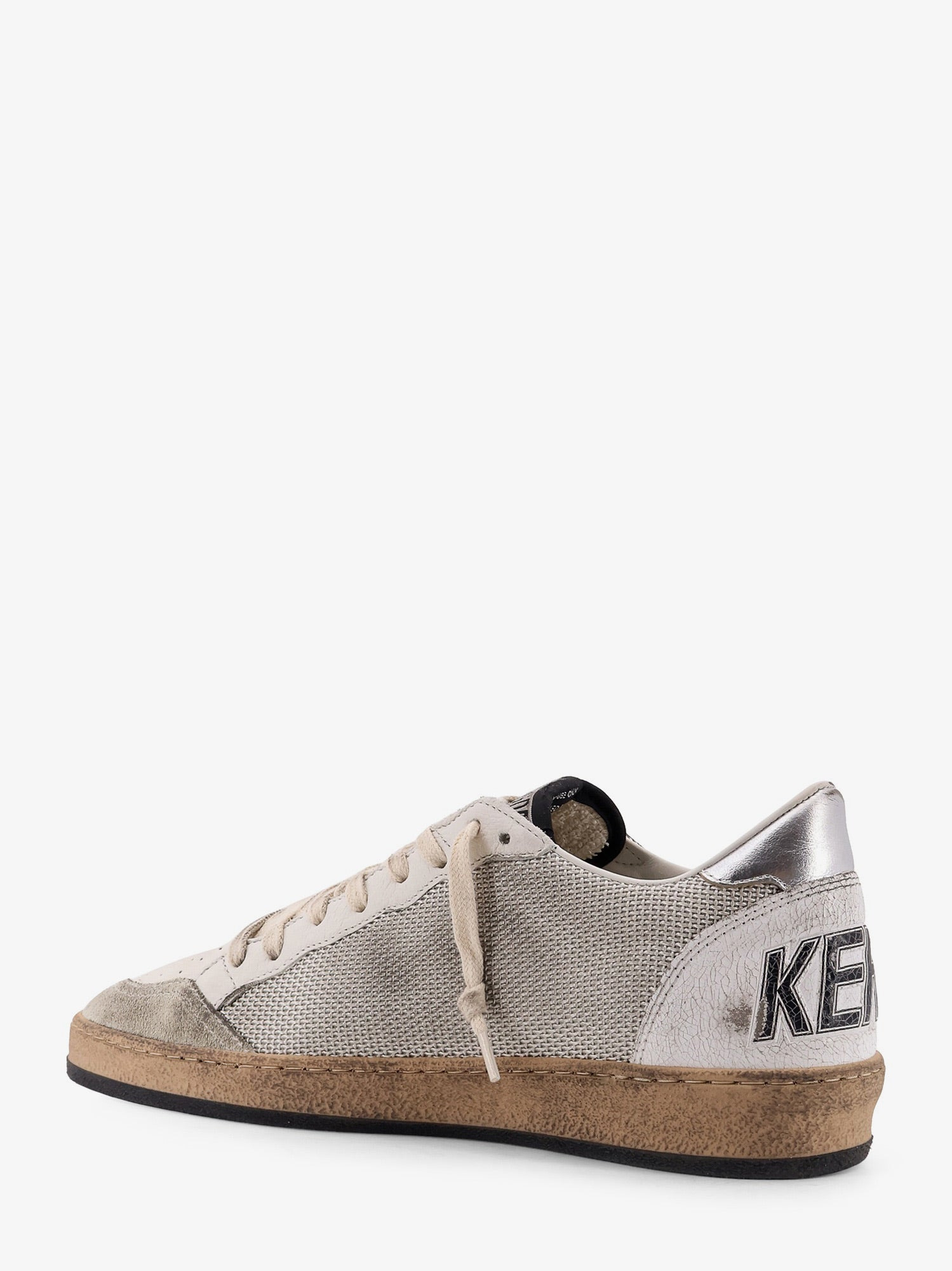 BALL STAR MESH AND LEATHER LOW-TOP SNEAKERS - 3