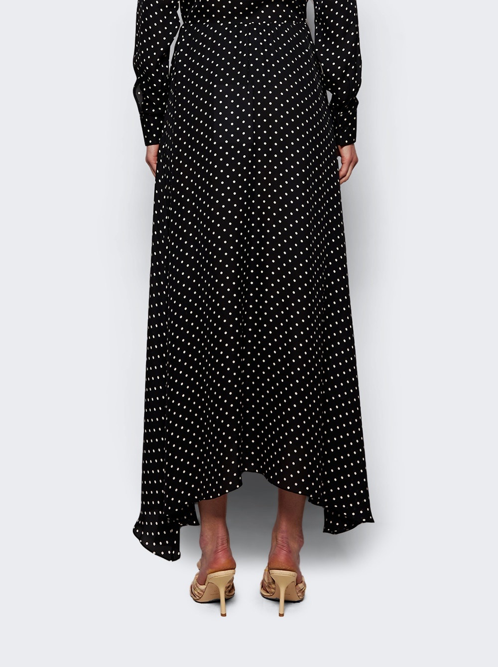 Flared Skirt Black Polka Dot - 5