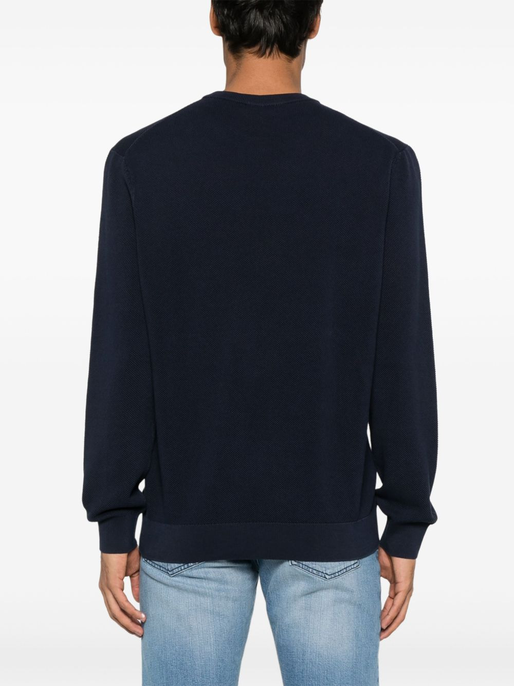 long-sleeve organic-cotton jumper - 4