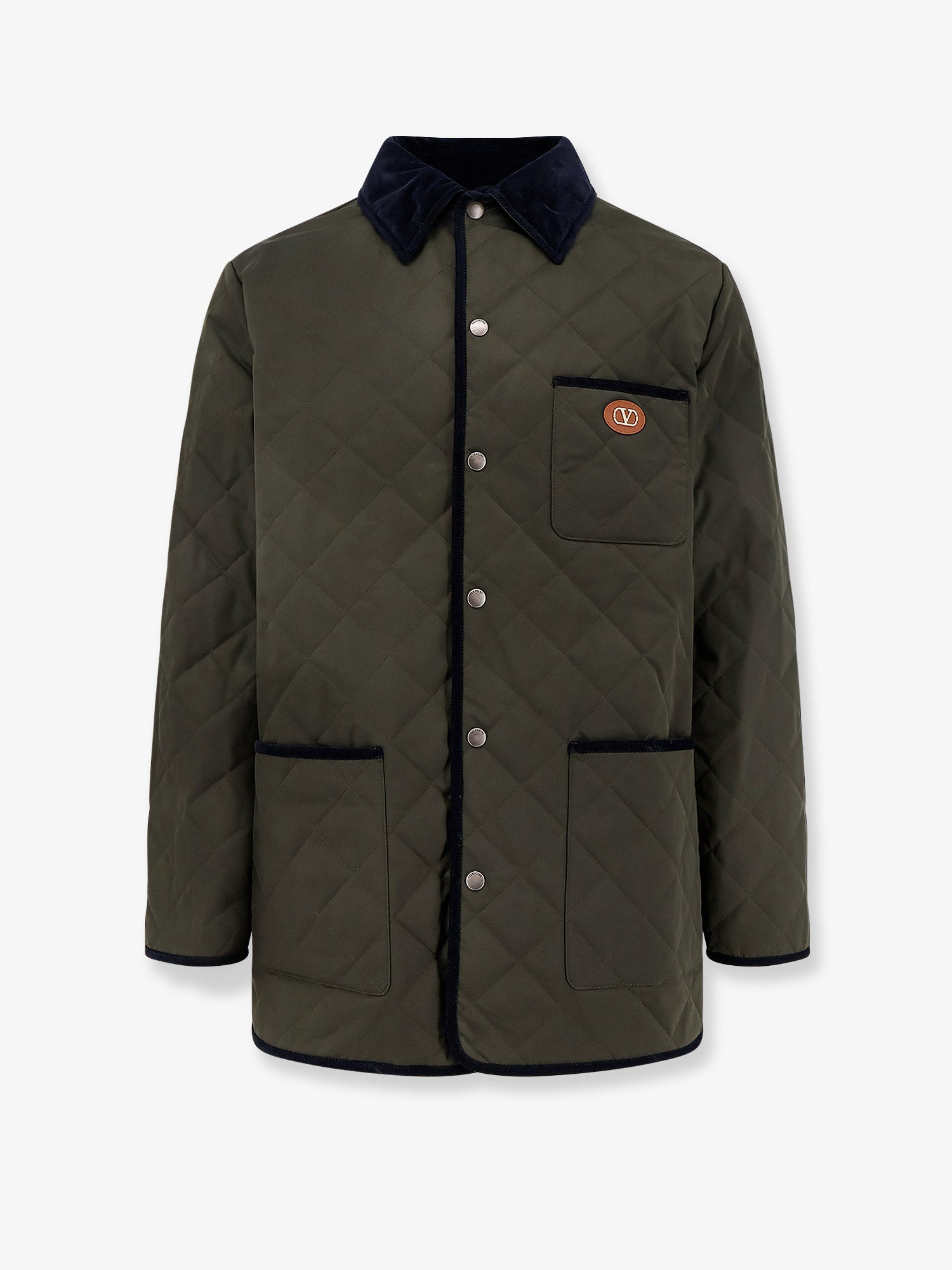 QUILTED JACKET WITH VLOGO SIGNATURE PATCH - 1