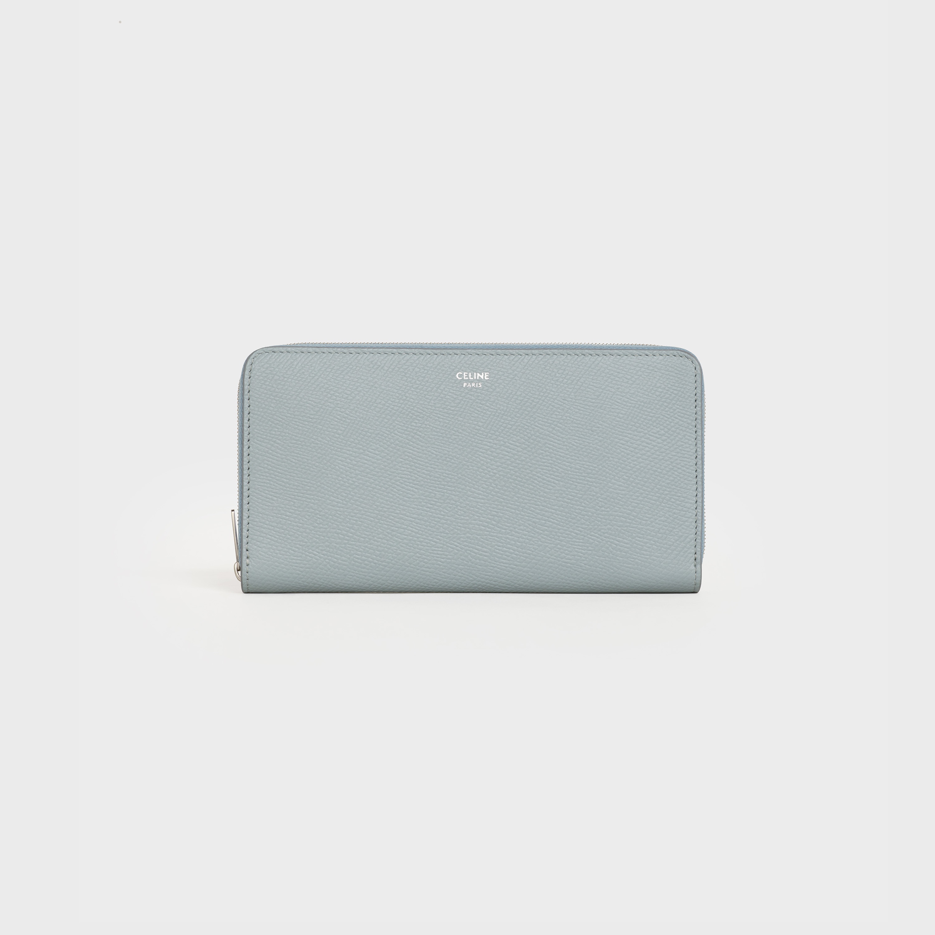 LARGE ZIPPED WALLET IN GRAINED CALFSKIN - 1