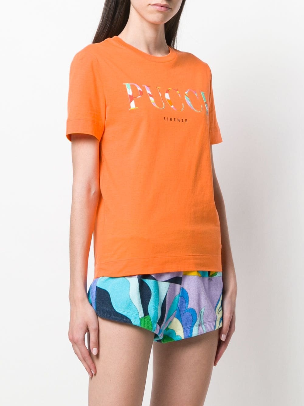 Orange Rivera Print Logo T-shirt - 3