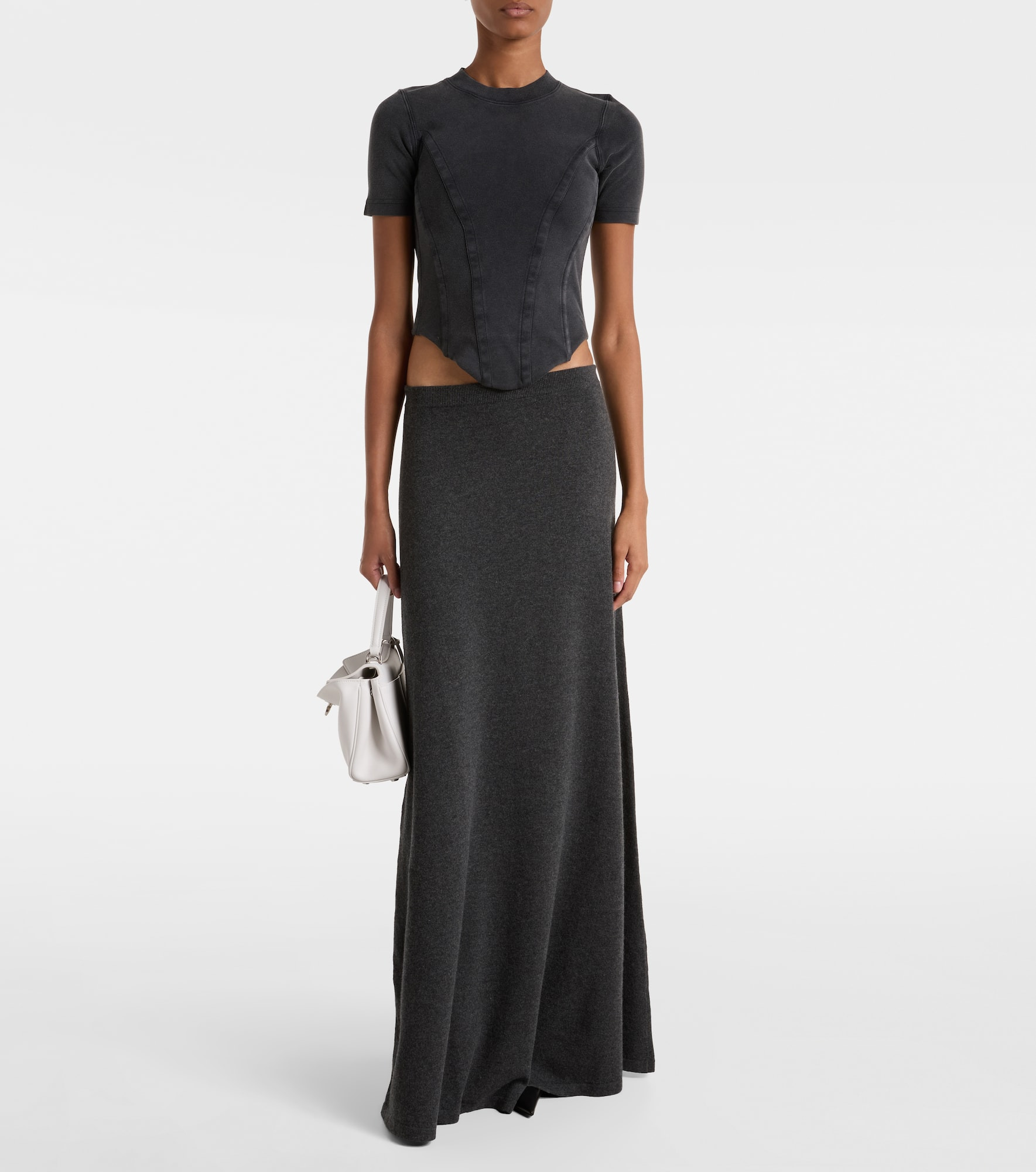 High-rise wool maxi skirt - 2