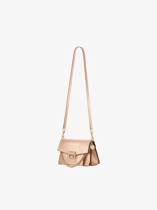 SMALL GV3 BAG IN METALIZED WATER SNAKE SKIN - 1