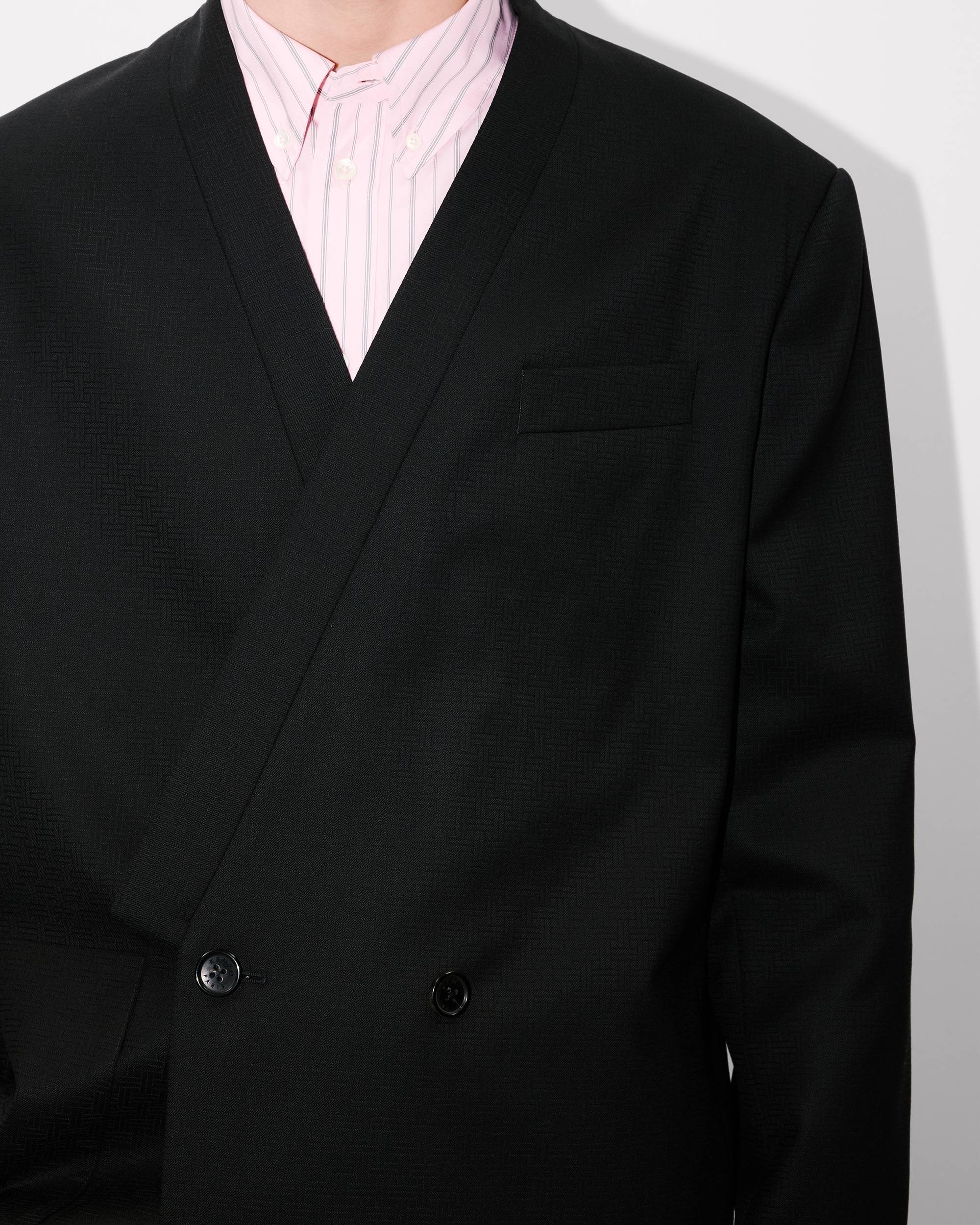 'KENZO Weave' kimono tailored jacket in wool jacquard - 7