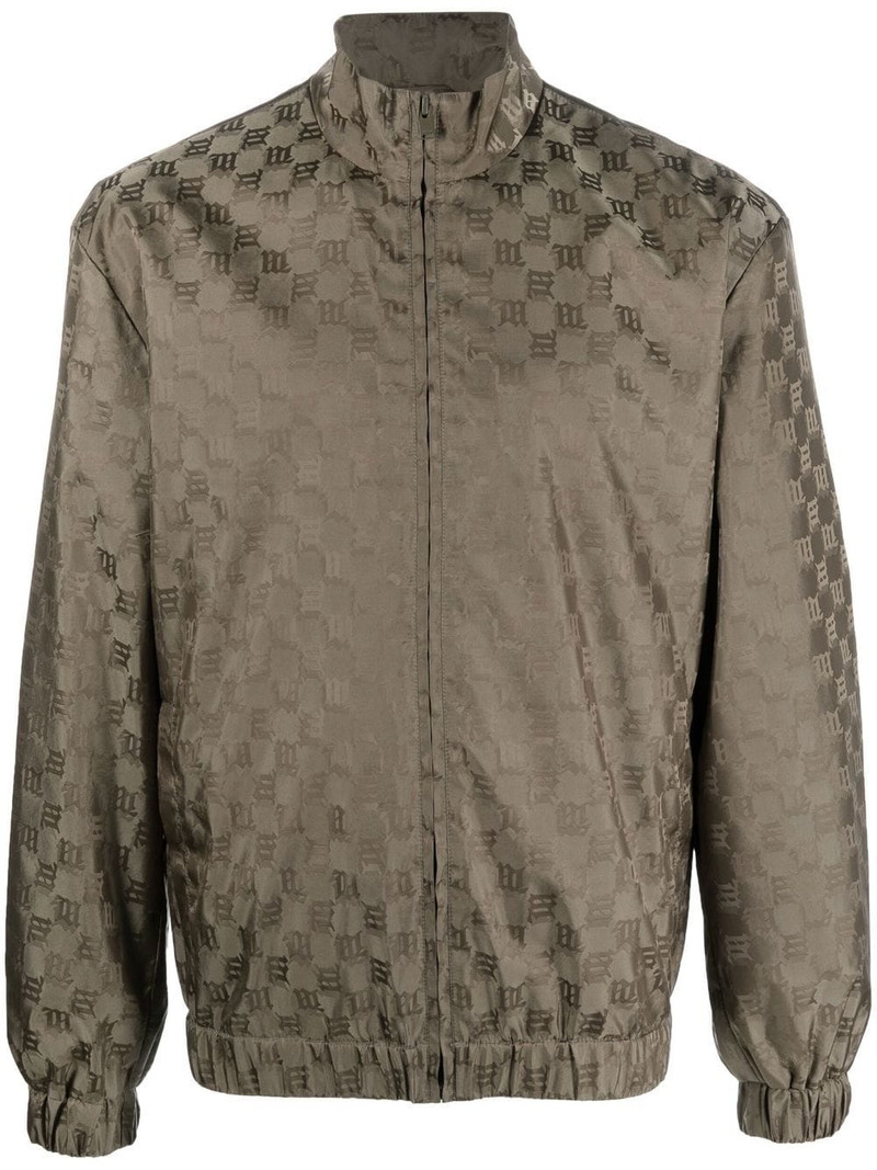 monogram-pattern track jacket 1
