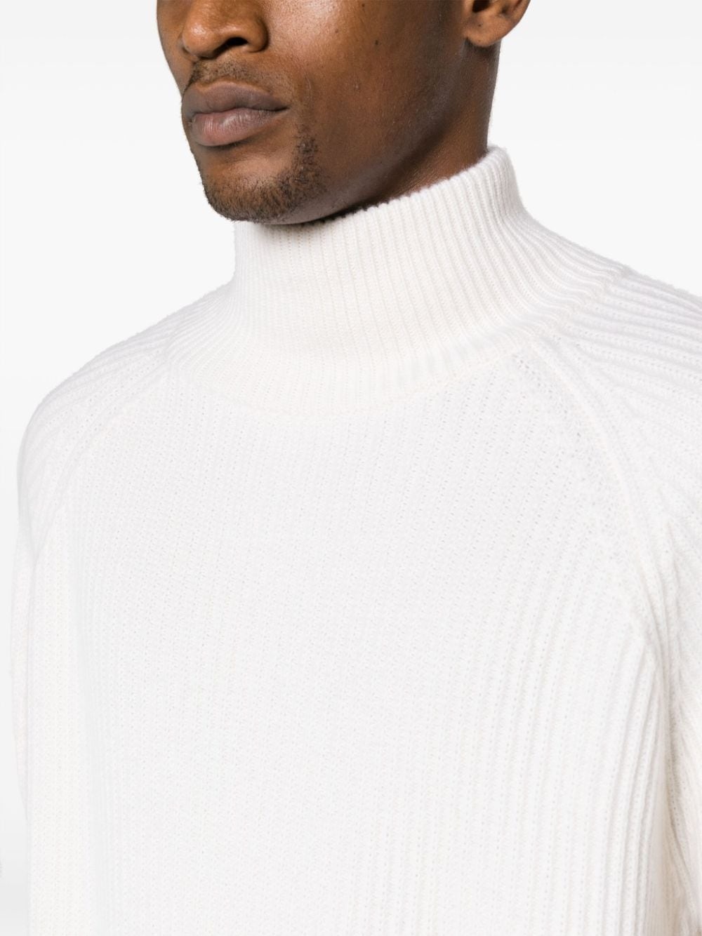 ribbed organic cashmere jumper - 6