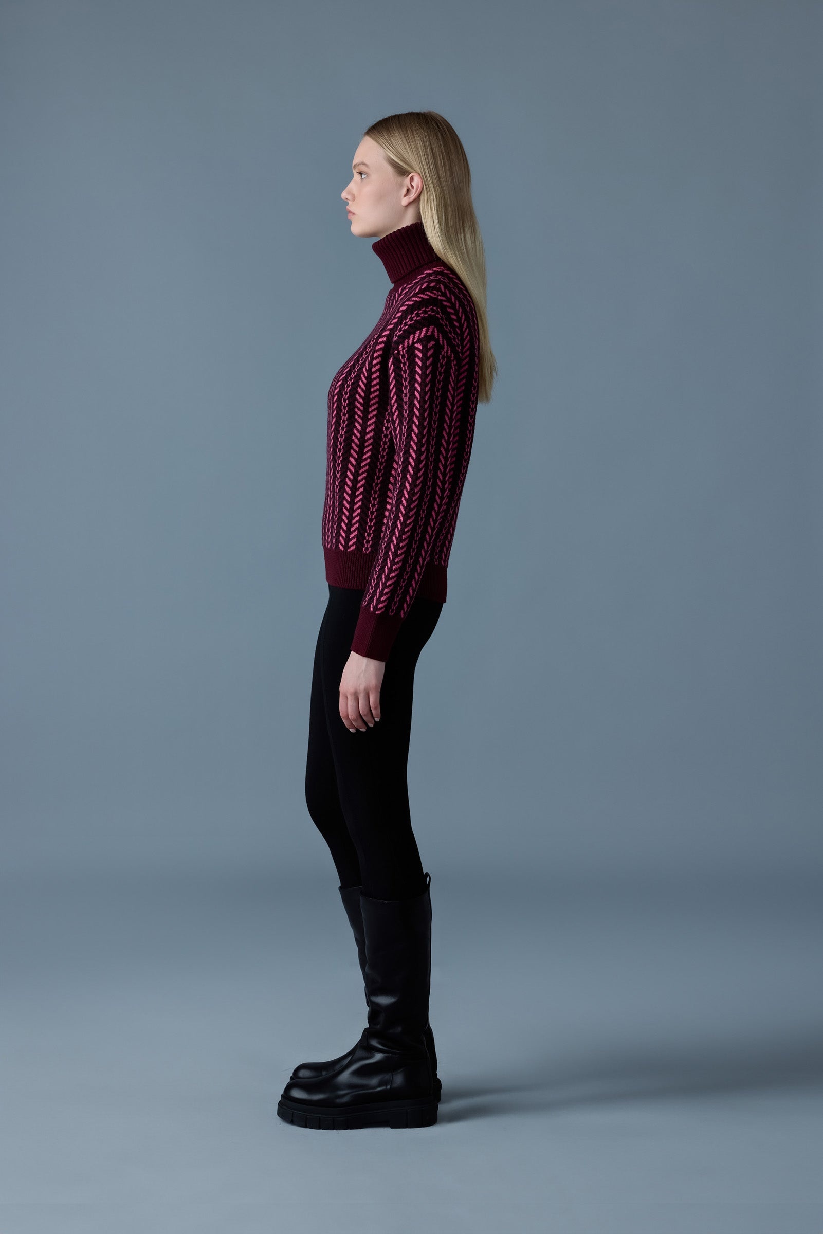 ASTOR-WMCK Jacquard chain-knit wool sweater - 3