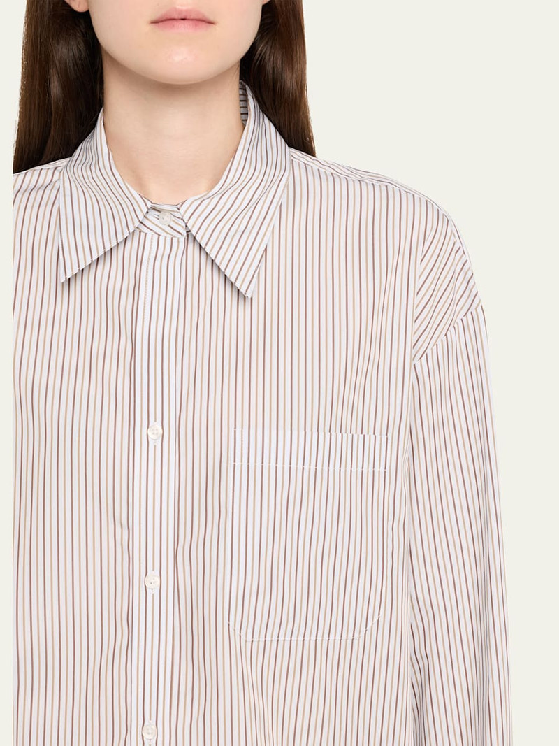 TWP Big Joe Striped Cotton Button-Front Shirt outlook