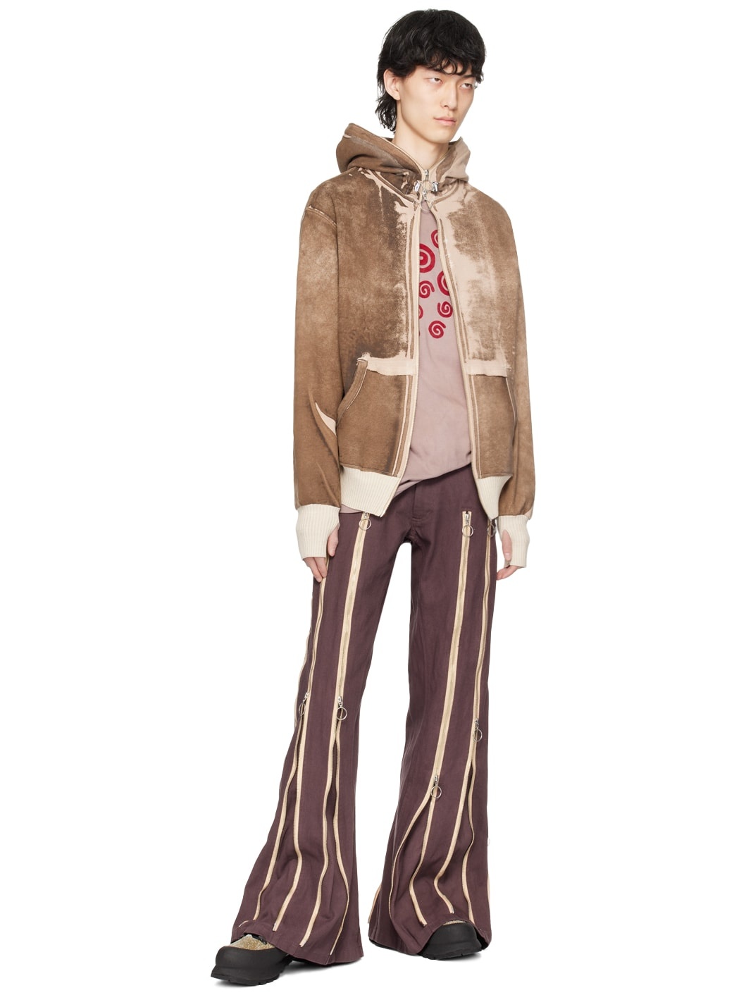 Brown Adjustable Fit Jeans - 4