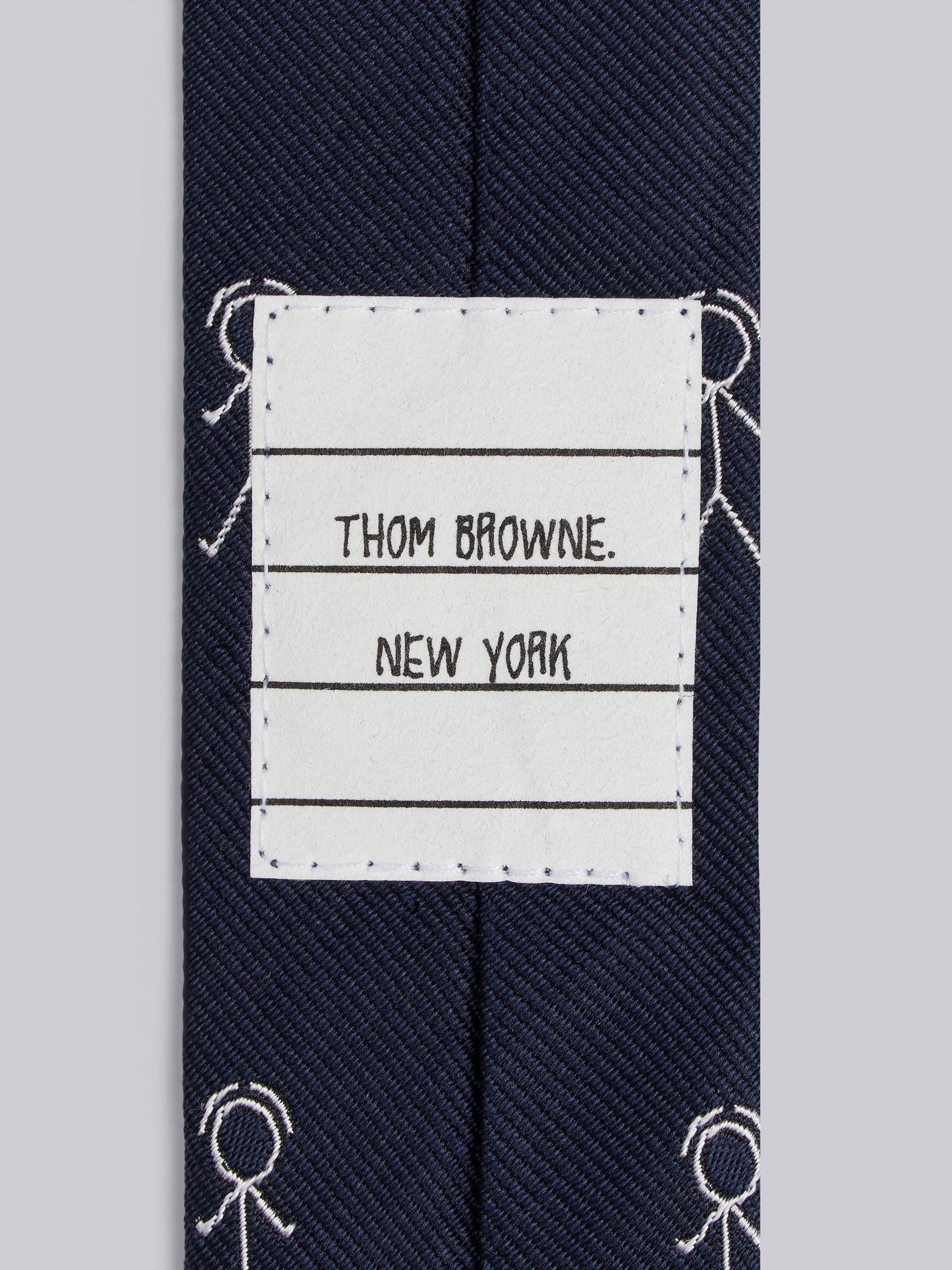 Navy Jacquard Engineered Mr. Thom Icon Classic Tie - 2